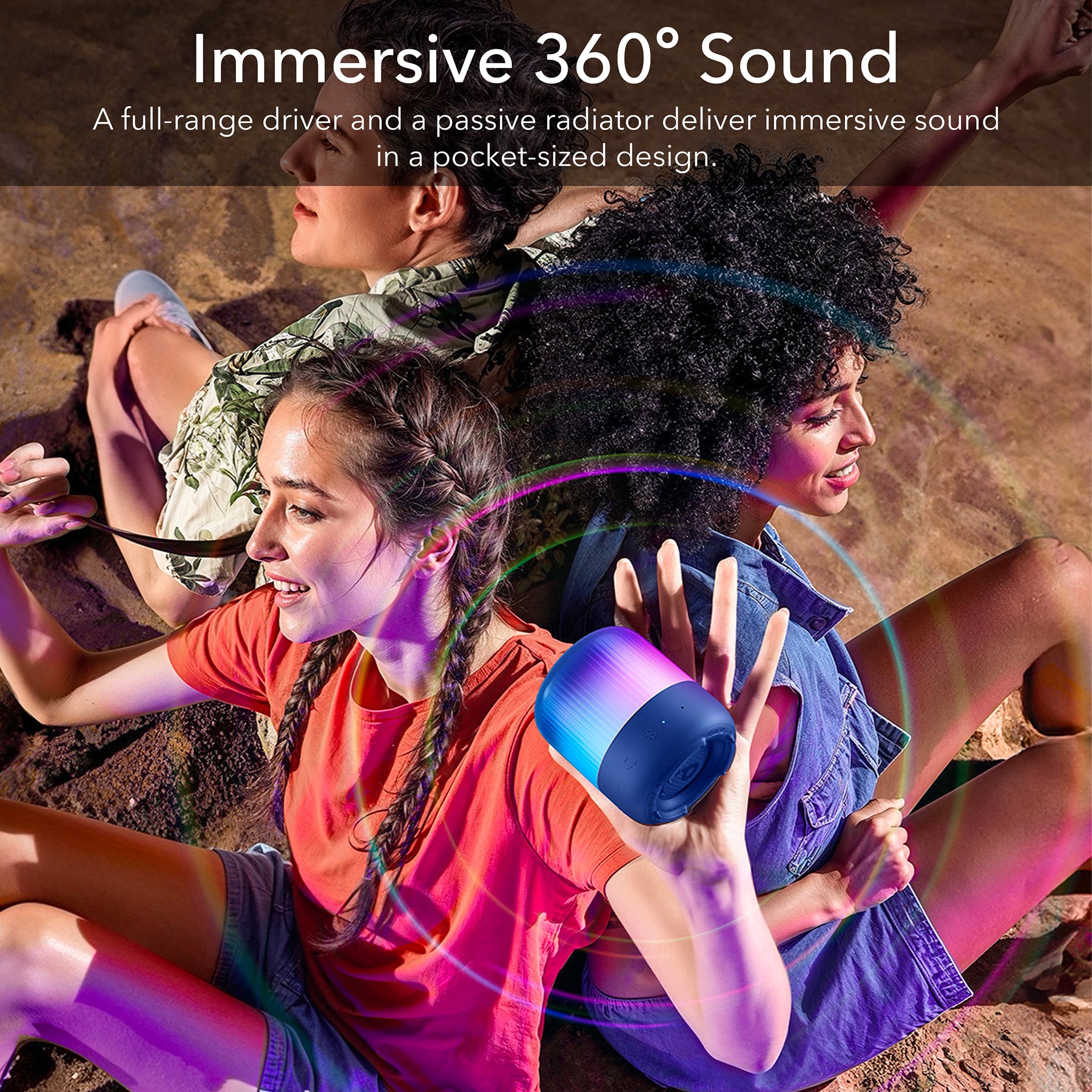 soundcore speaker with 360° sound for outdoor fun
