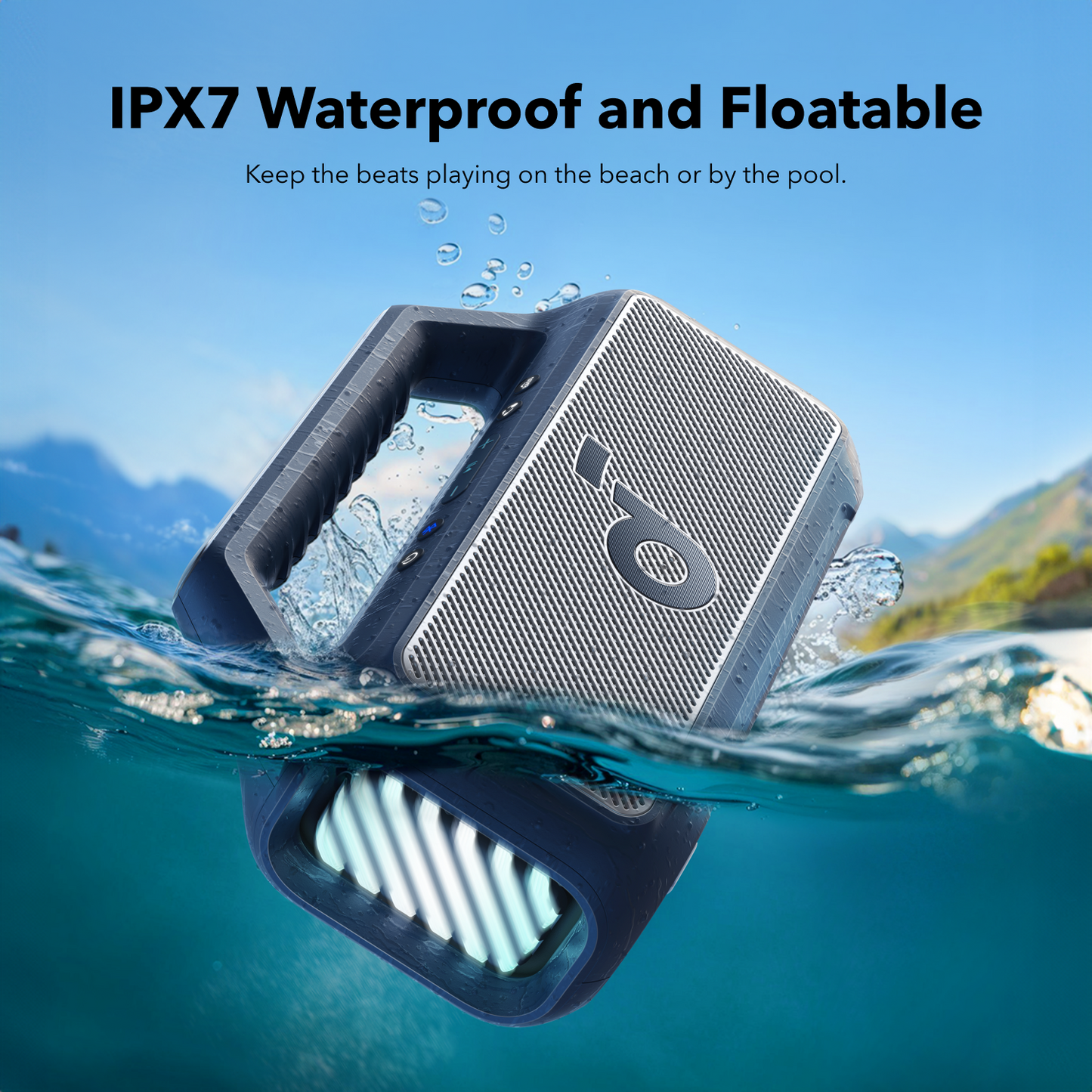 soundcore waterproof speaker with floating design for pool