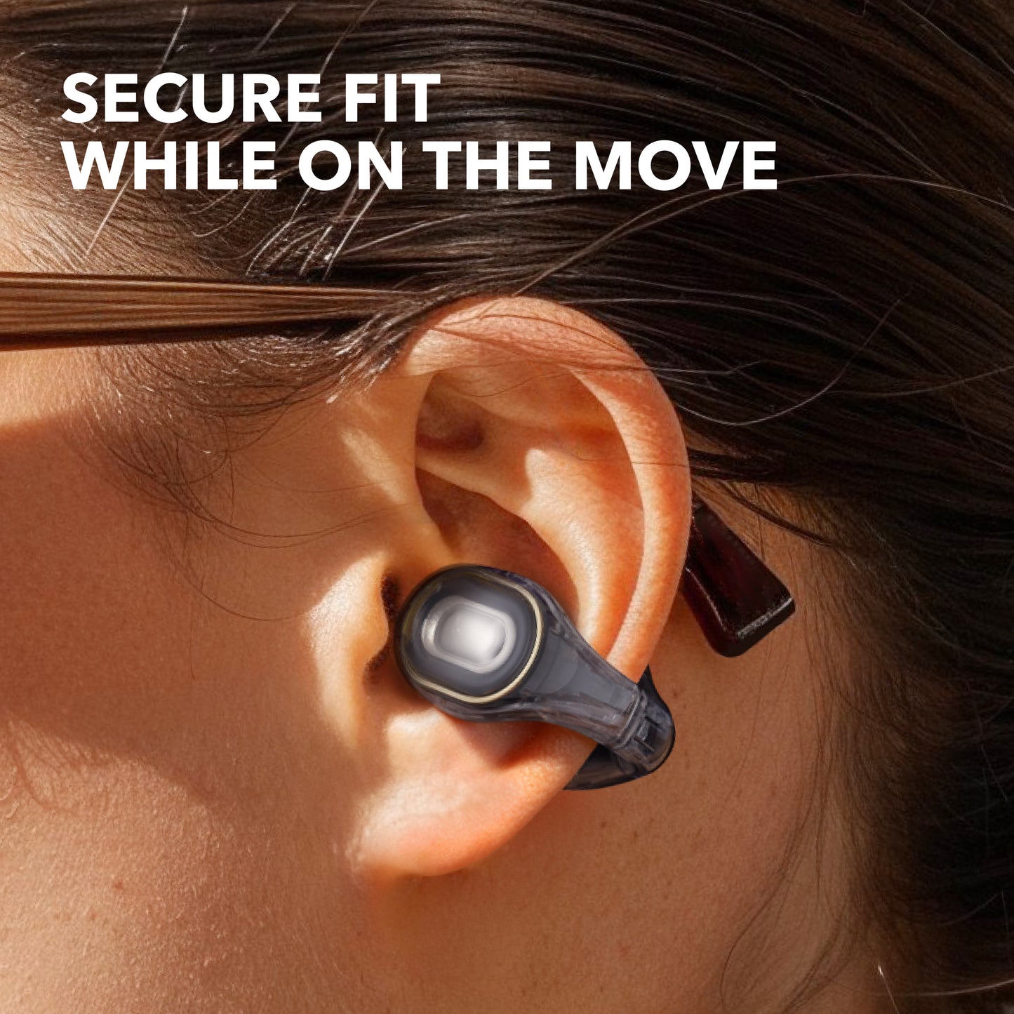 soundcore wireless earbud with secure fit for easy movement