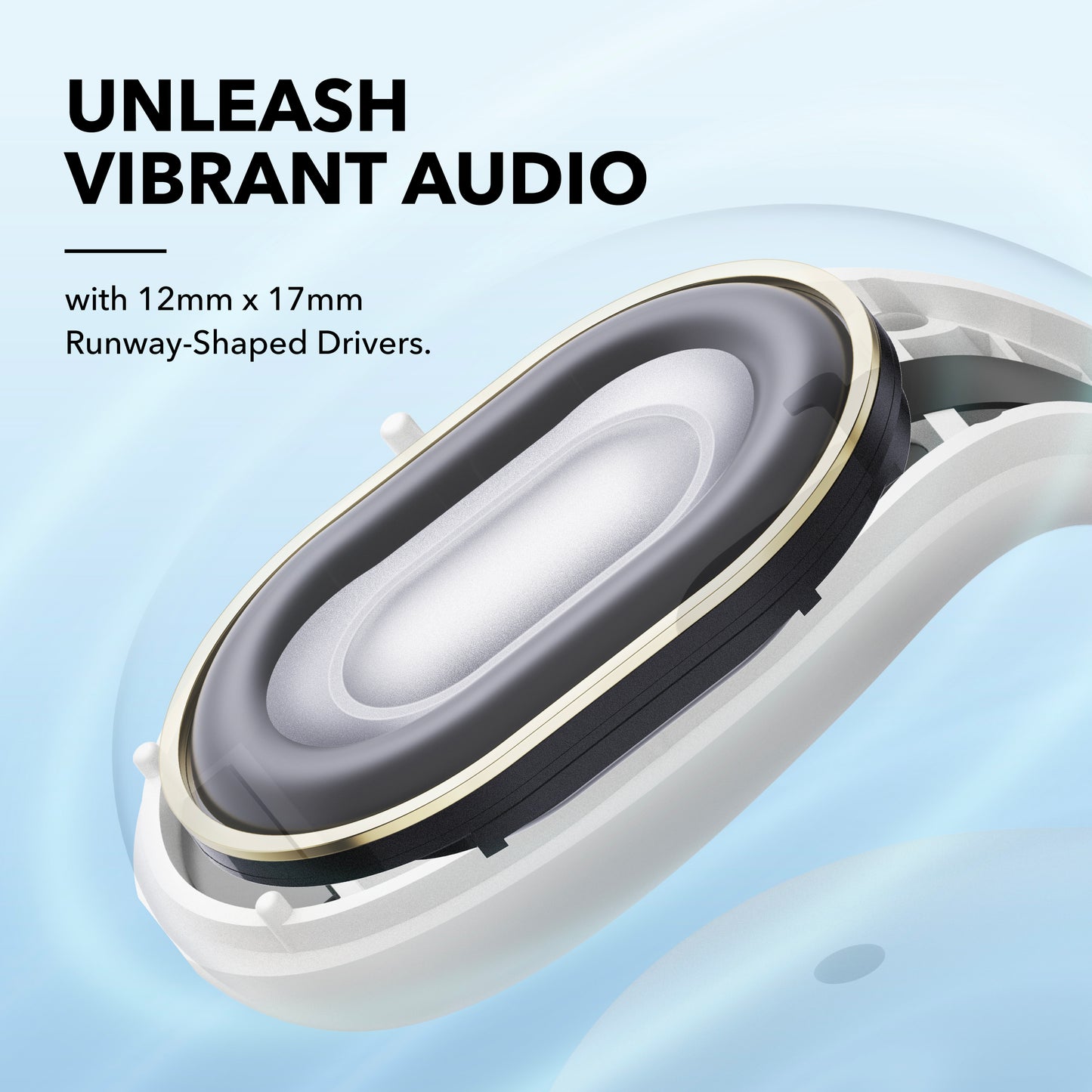 soundcore runway-shaped drivers for vibrant audio