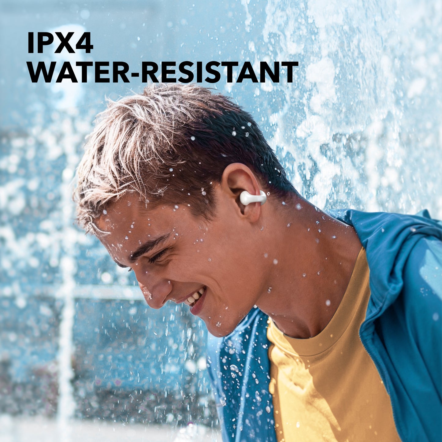 soundcore earbuds for IPX4 water-resistant with splash-proof wear