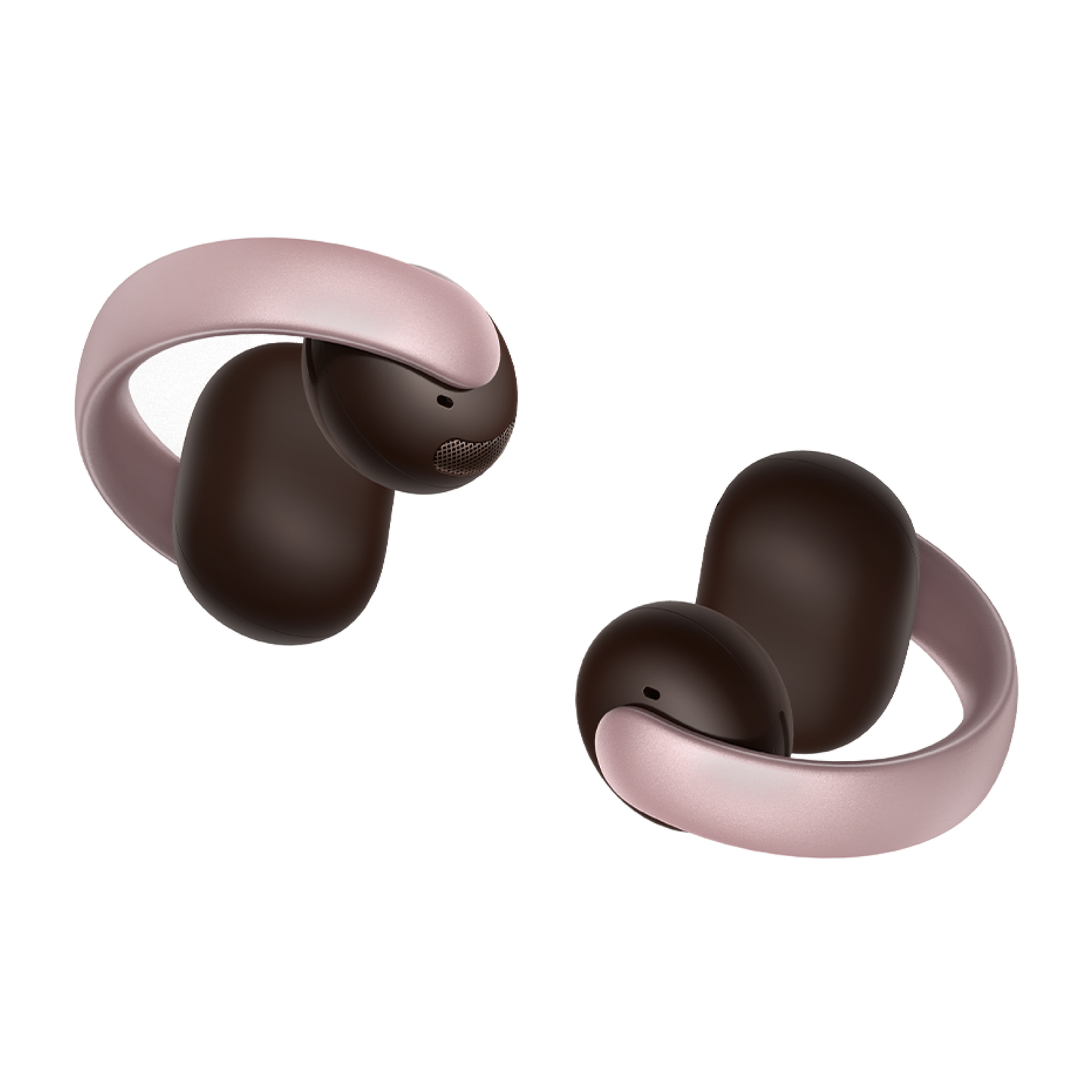 soundcore clip-on earbuds with rose gold design