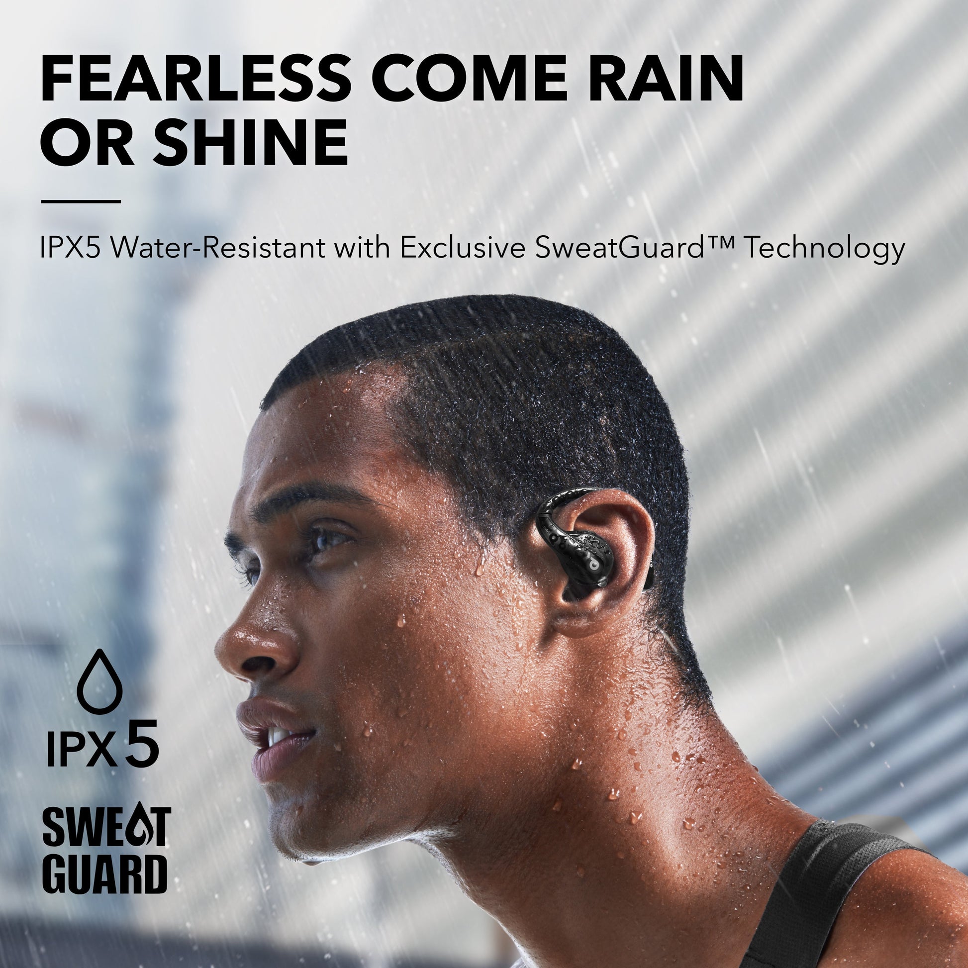 soundcore IPX5 earbuds with SweatGuard for running in rain