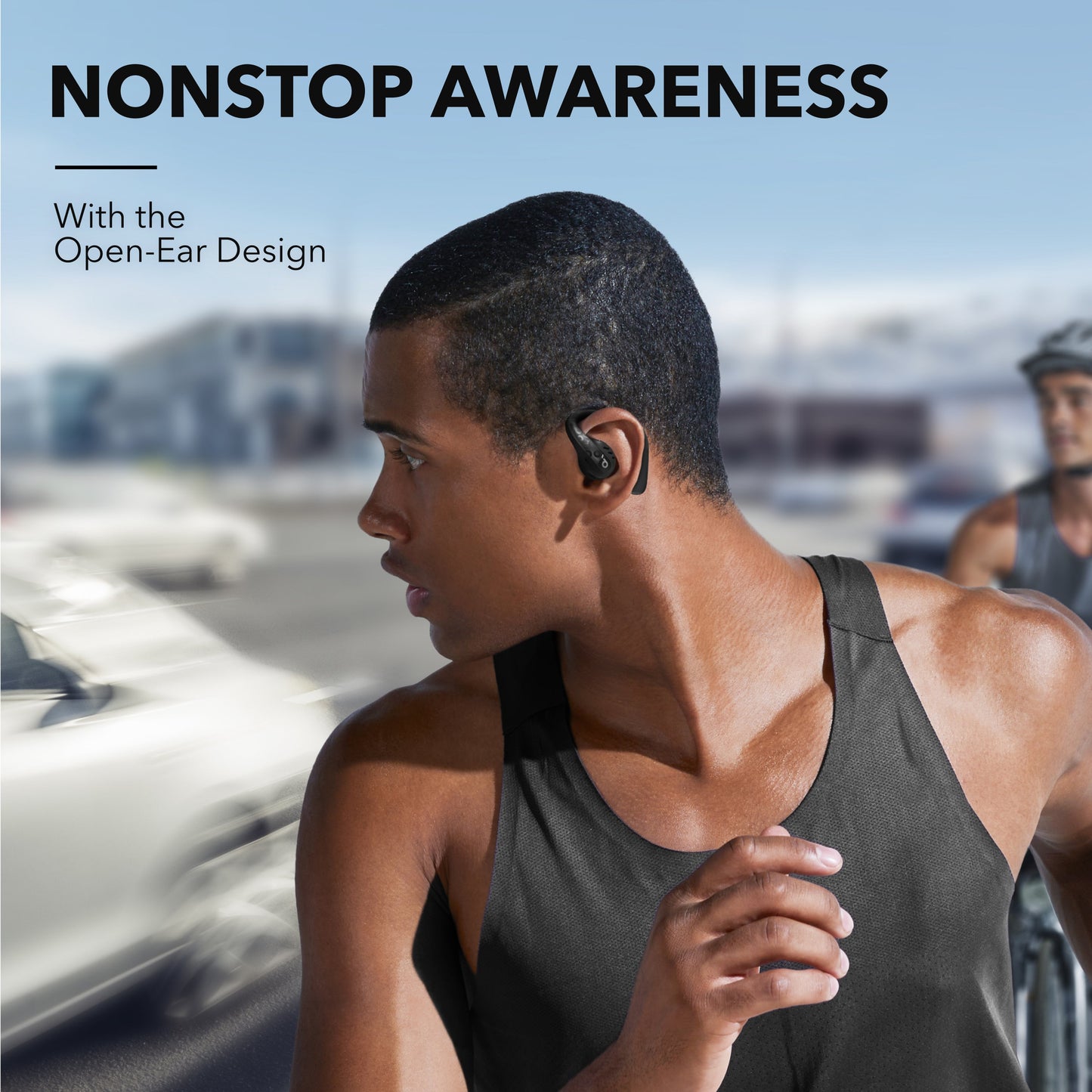 soundcore open-ear earbuds for awareness while jogging