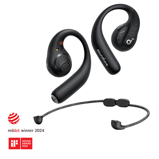 soundcore open-ear earbuds with air conduction technology