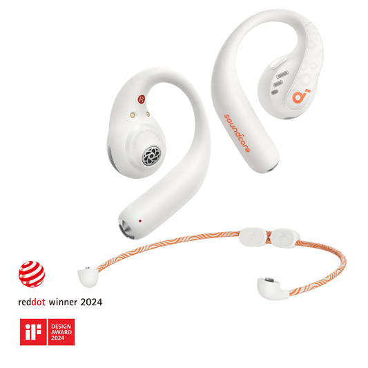 soundcore sporting open-ear earbuds with detachable neckband