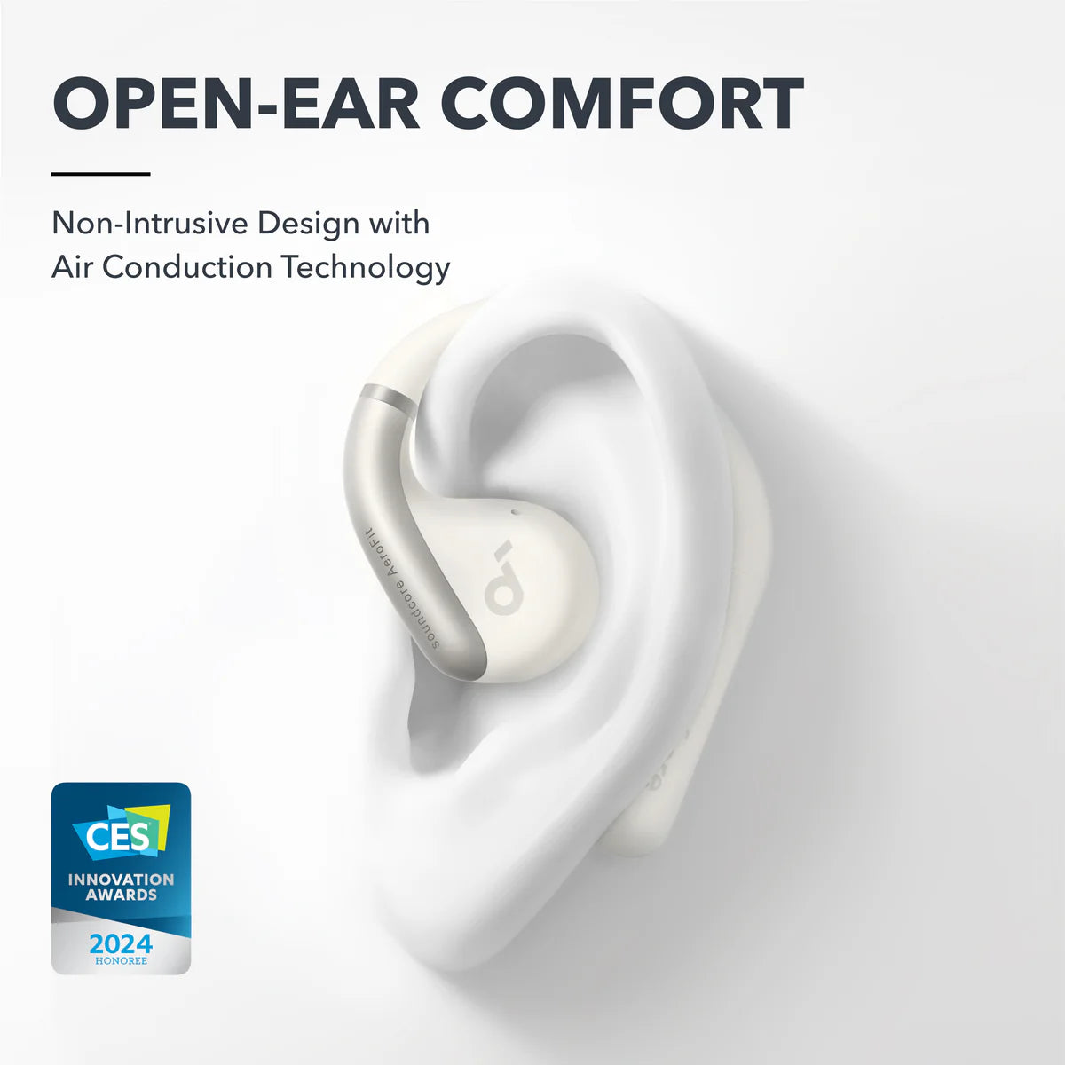 soundcore open-ear earbuds with air conduction for comfort
