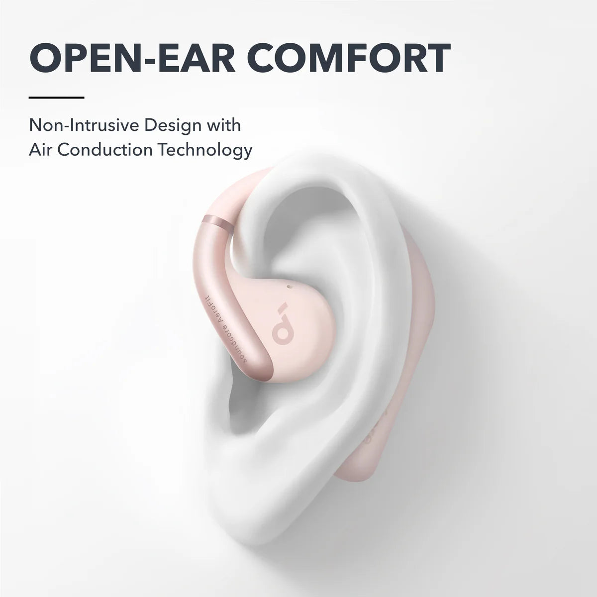 soundcore open-ear earbuds with air conduction technology
