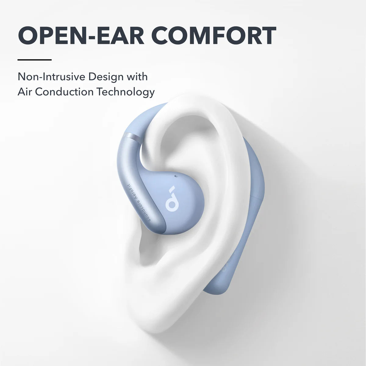 soundcore open-ear earbuds with non-intrusive fit