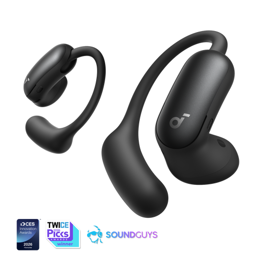 AeroFit 2 Pro｜Dual-Form Earbuds with Open-Ear and Active Noise Cancellation Form