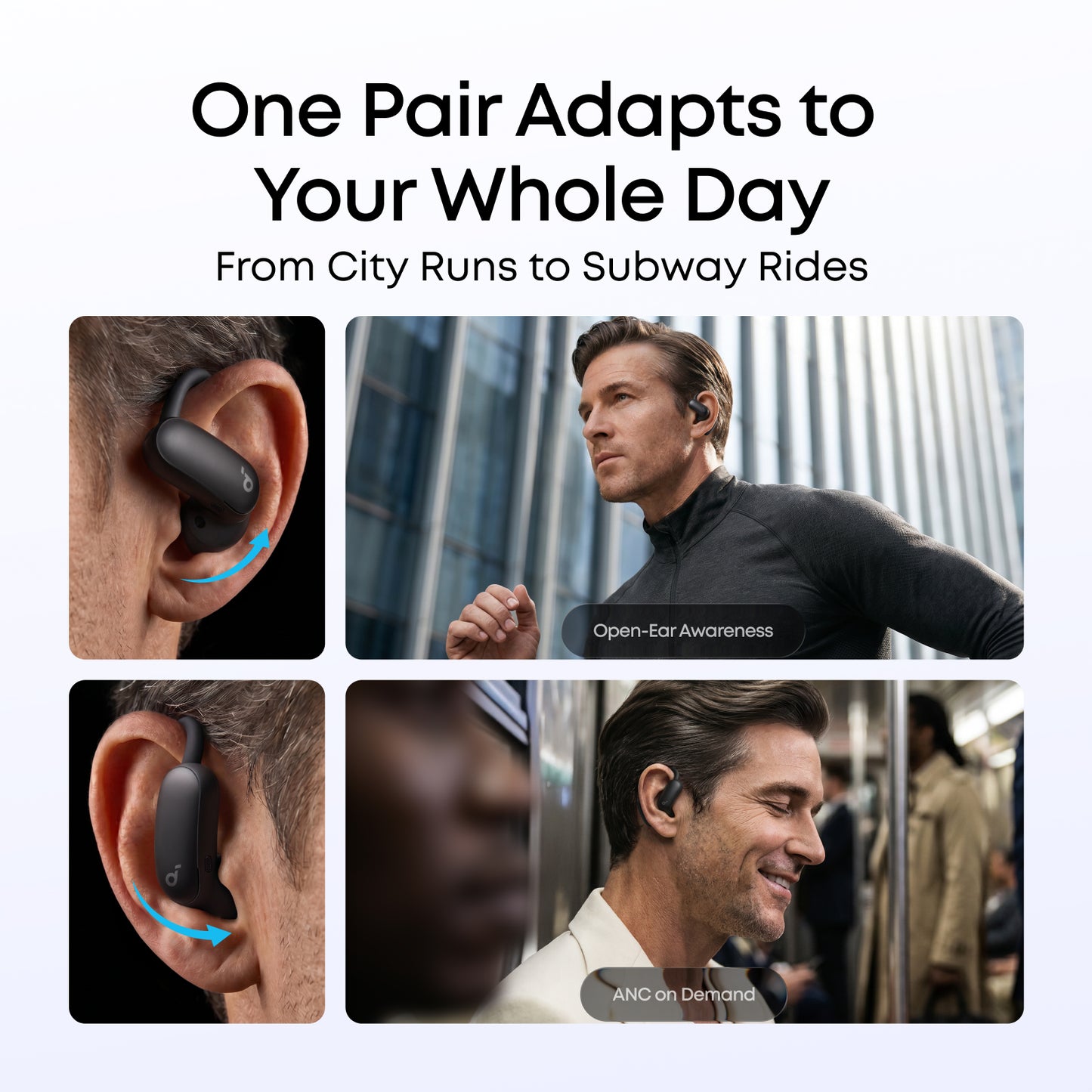 AeroFit 2 Pro｜2-in-1 Earbuds that Switch Between Open-Ear and ANC Modes