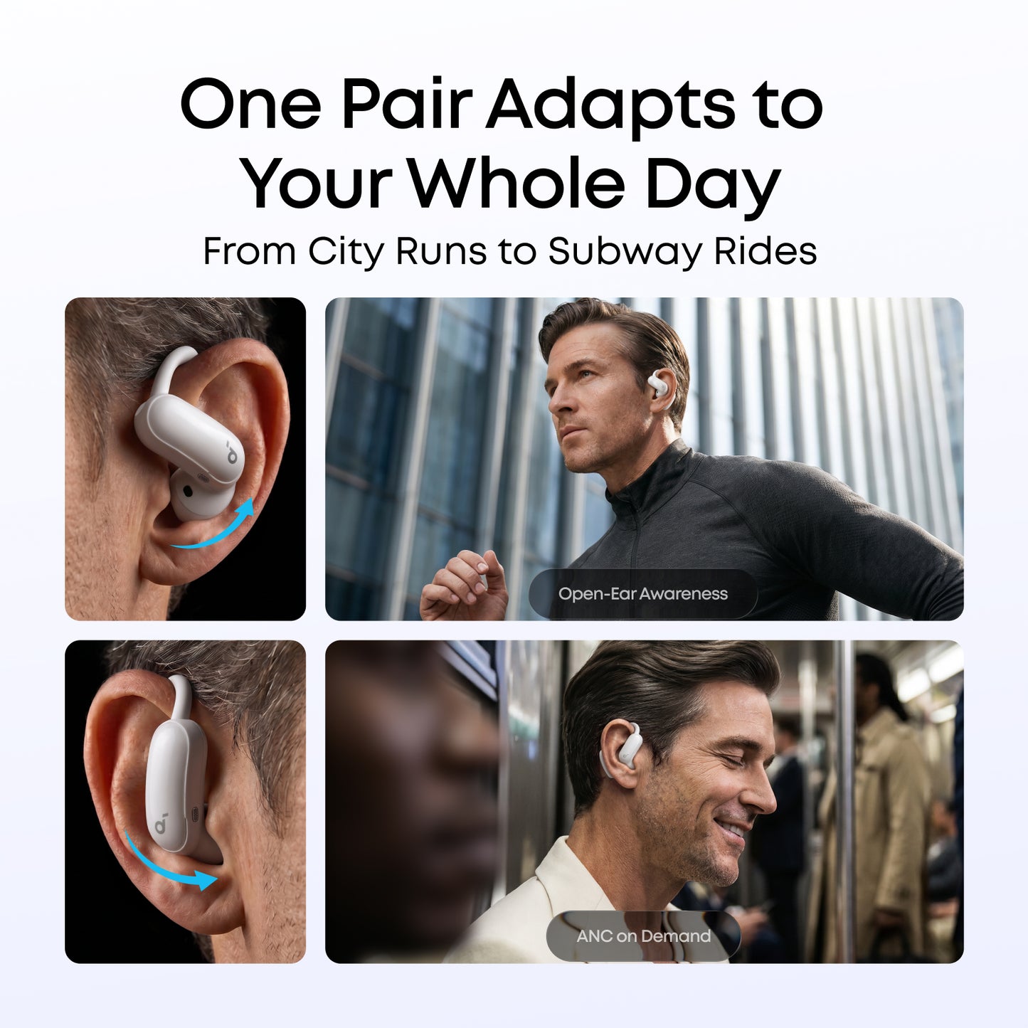 AeroFit 2 Pro｜2-in-1 Earbuds that Switch Between Open-Ear and ANC Modes