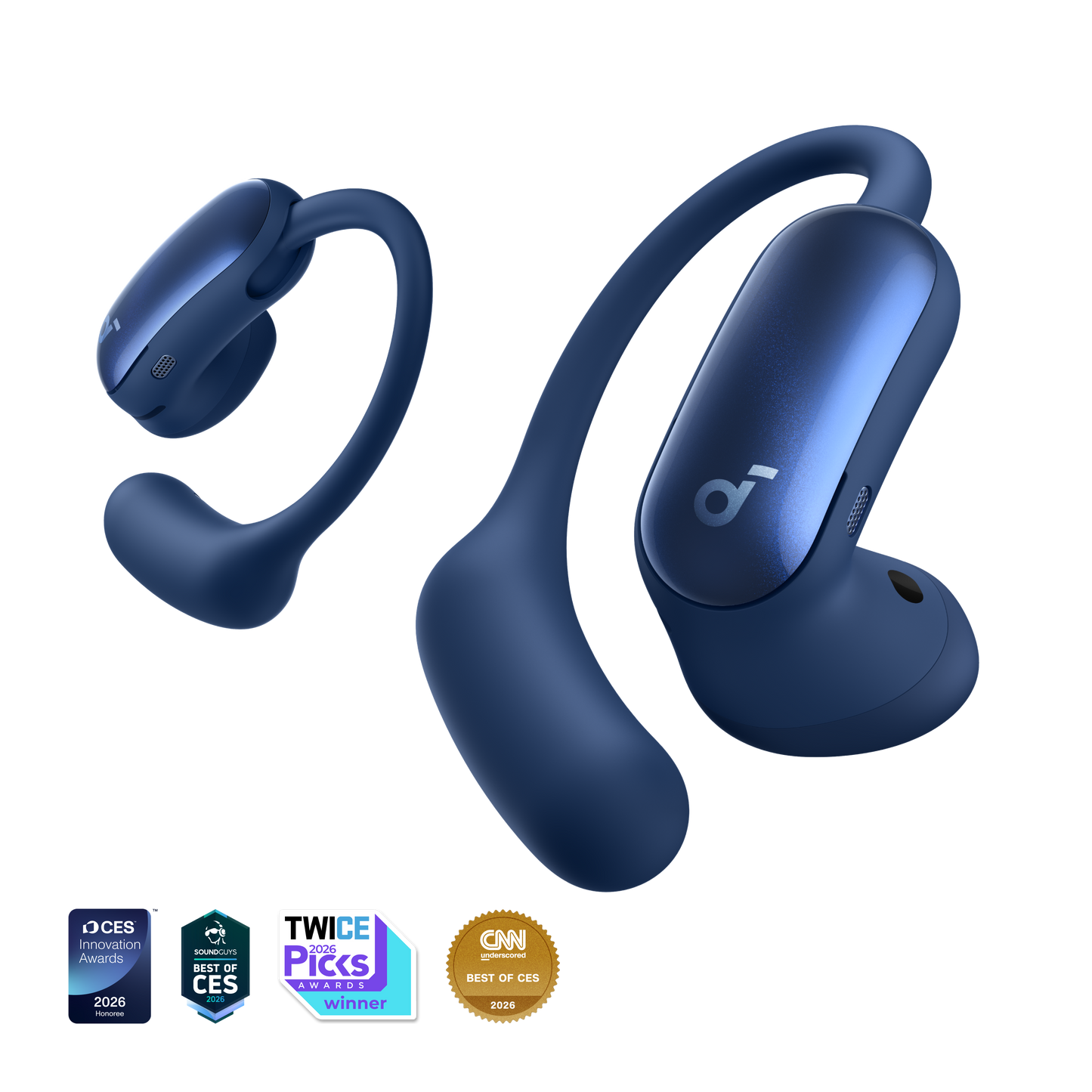 AeroFit 2 Pro｜Dual-Form Earbuds with Open-Ear and Active Noise Cancellation Form