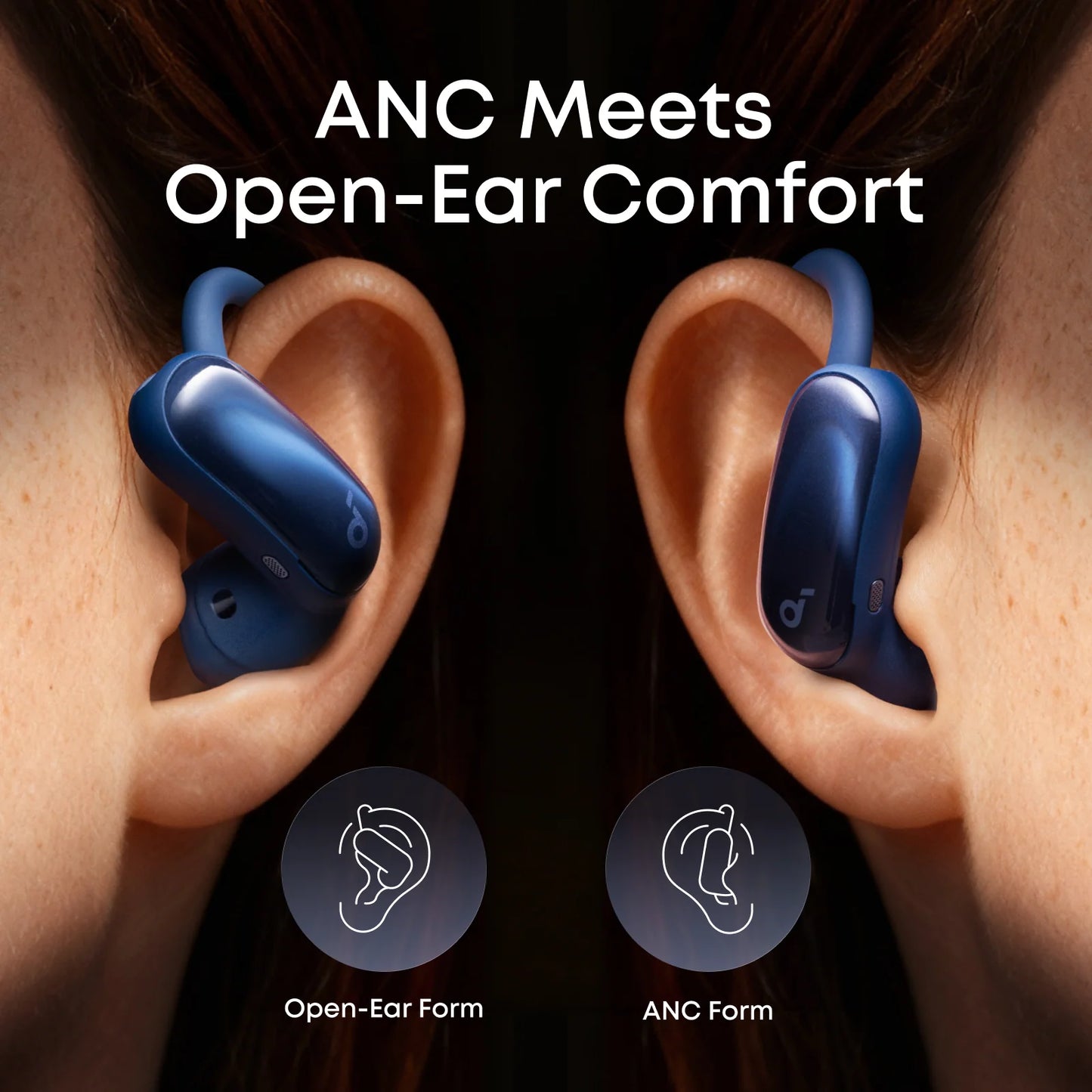 AeroFit 2 Pro｜Dual-Form Earbuds with Open-Ear and Active Noise Cancellation Form