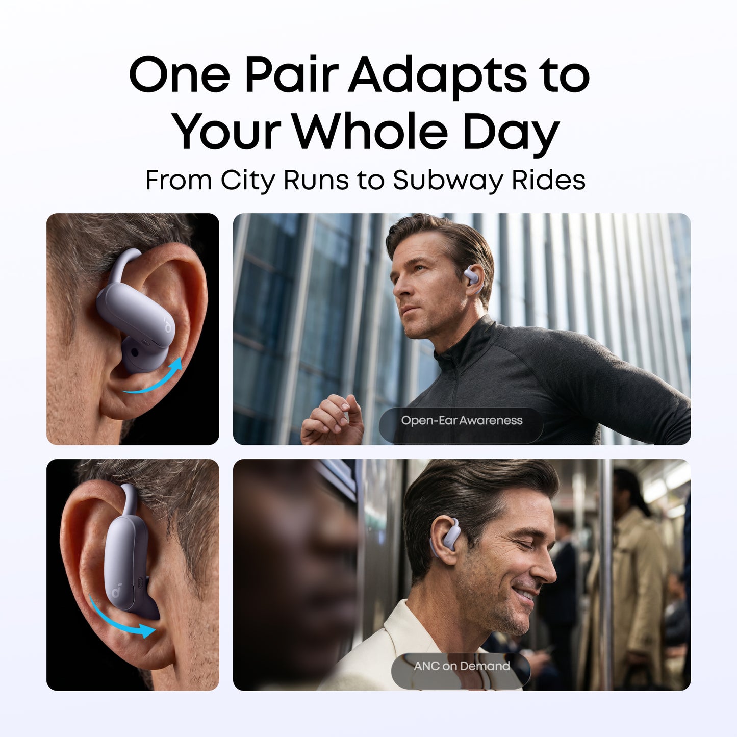 AeroFit 2 Pro｜2-in-1 Earbuds that Switch Between Open-Ear and ANC Modes