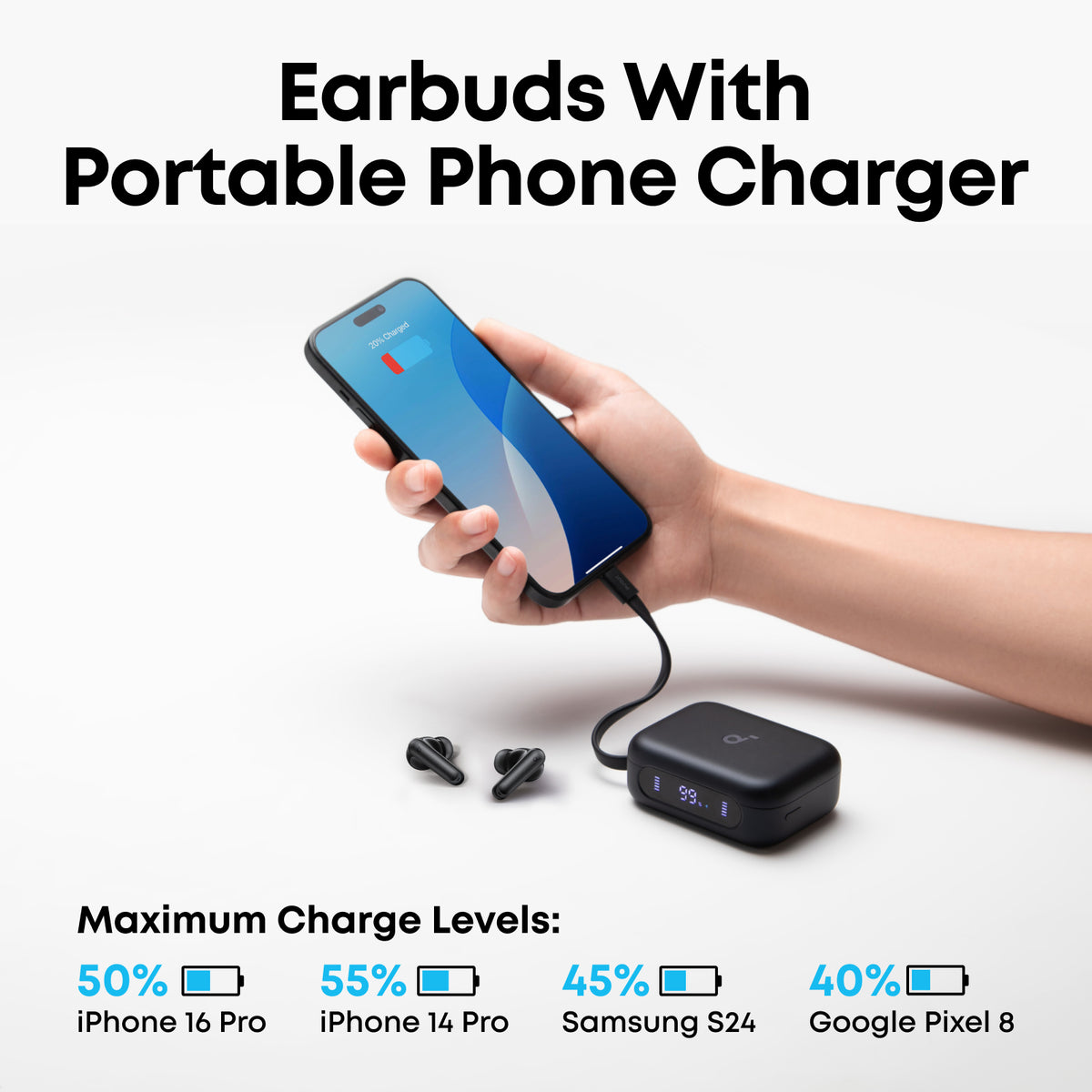 soundcore P41i | Earbuds with Built-In Phone Charging