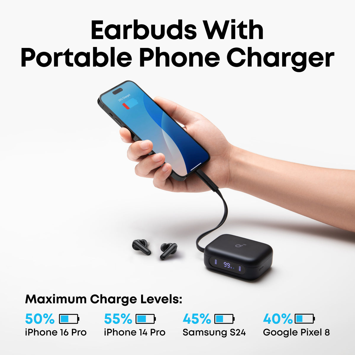 soundcore P41i | Earbuds with Built-In Phone Charging