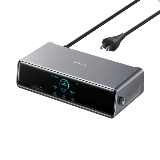 Anker Prime charging hub with digital display for efficient power control
