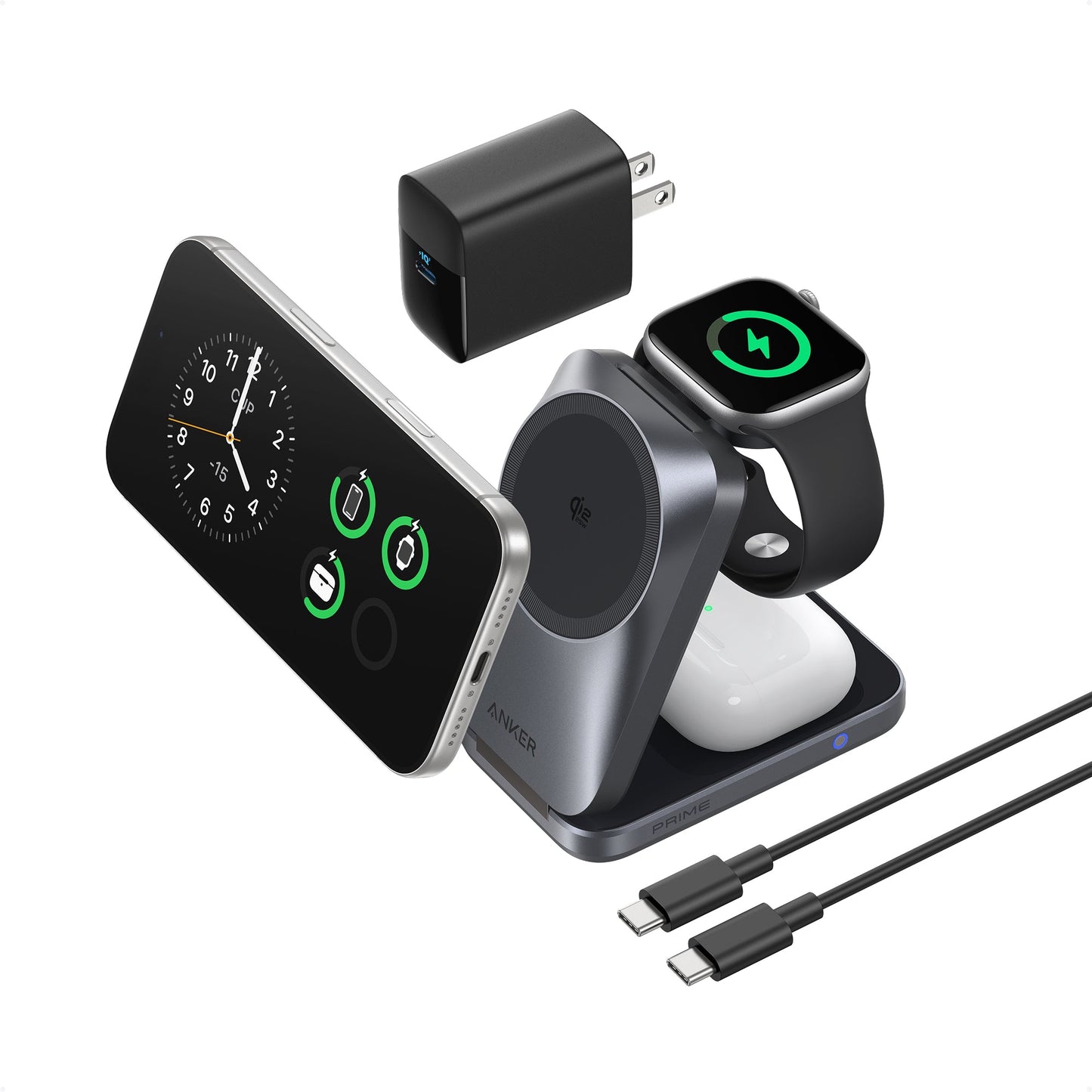 Anker Prime Wireless Charging Station (3-in-1, MagGo, AirCool, Foldable)