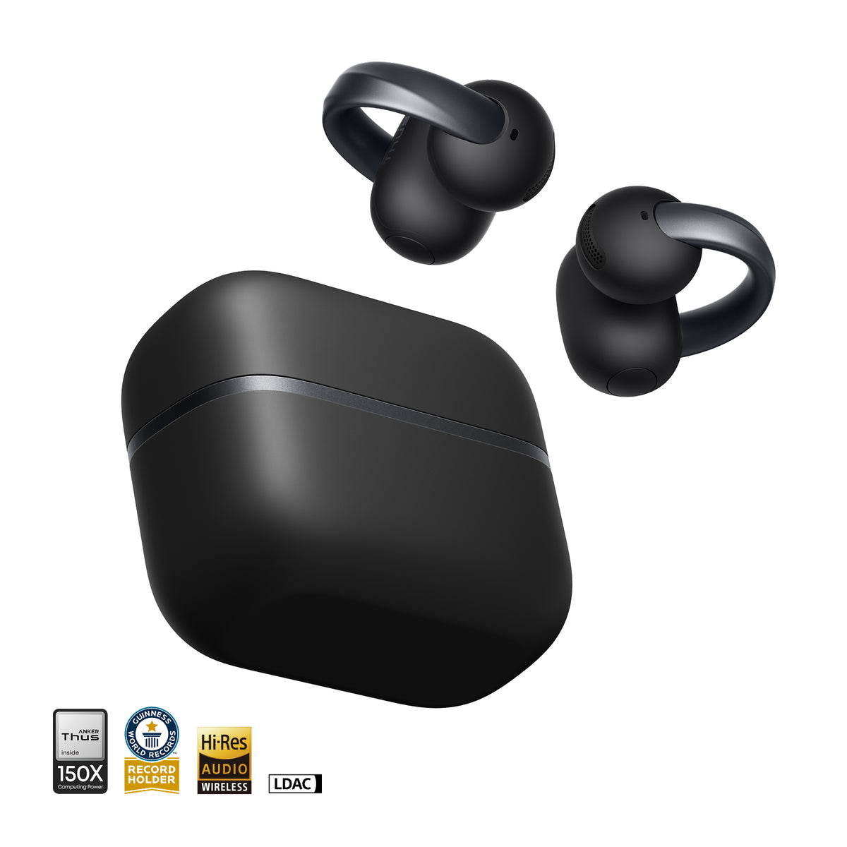 Anker soundcore Aeroclip 2 |  Guinness-Certified Clip-On Earbuds for Clear Calls