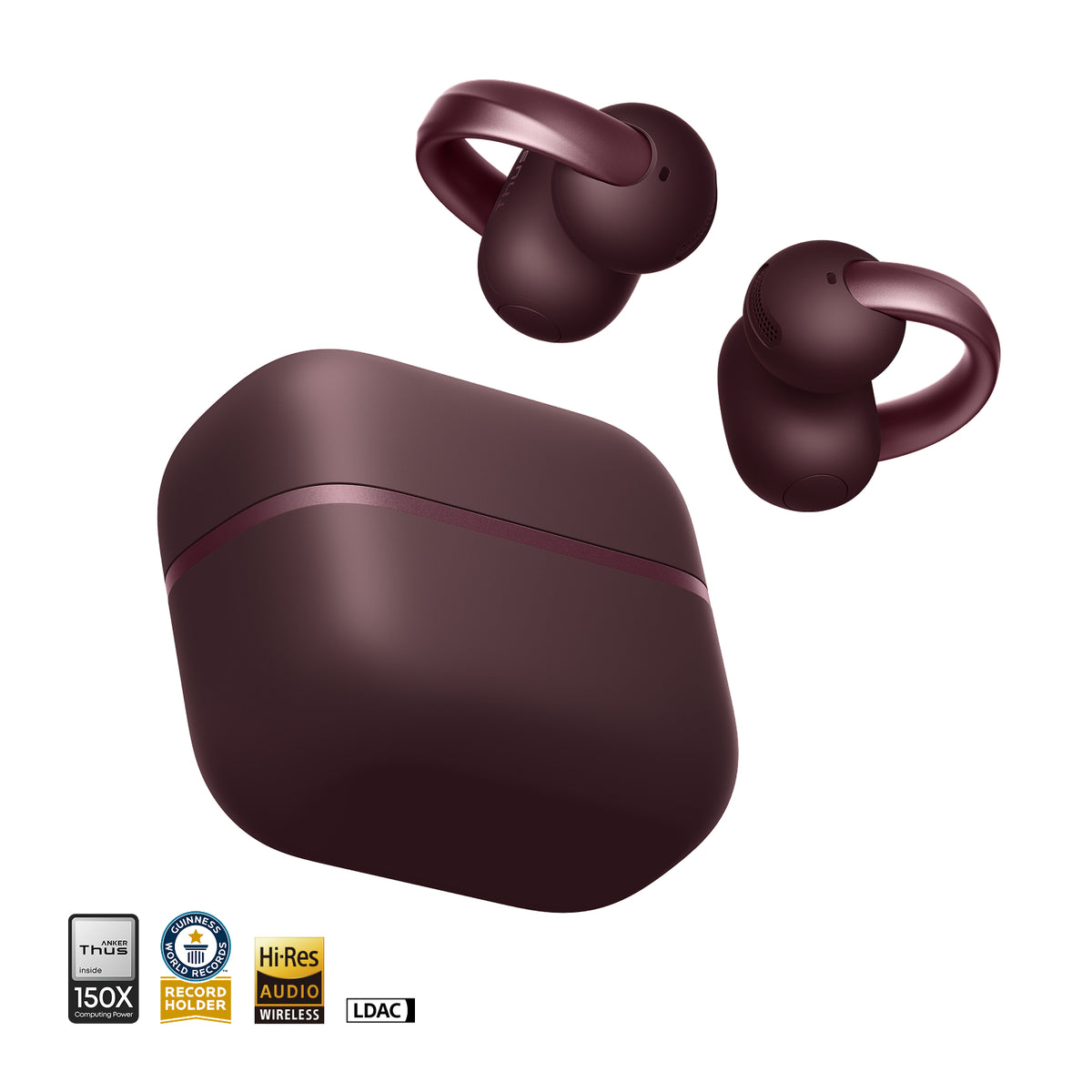 Anker soundcore Aeroclip 2 |  Guinness-Certified Clip-On Earbuds for Clear Calls