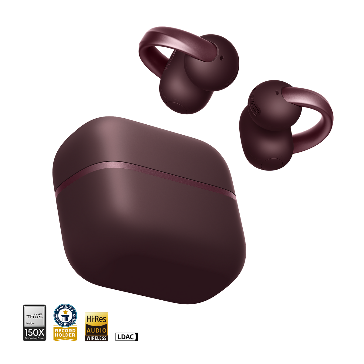 Anker soundcore Aeroclip 2 |  Guinness-Certified Clip-On Earbuds for Clear Calls