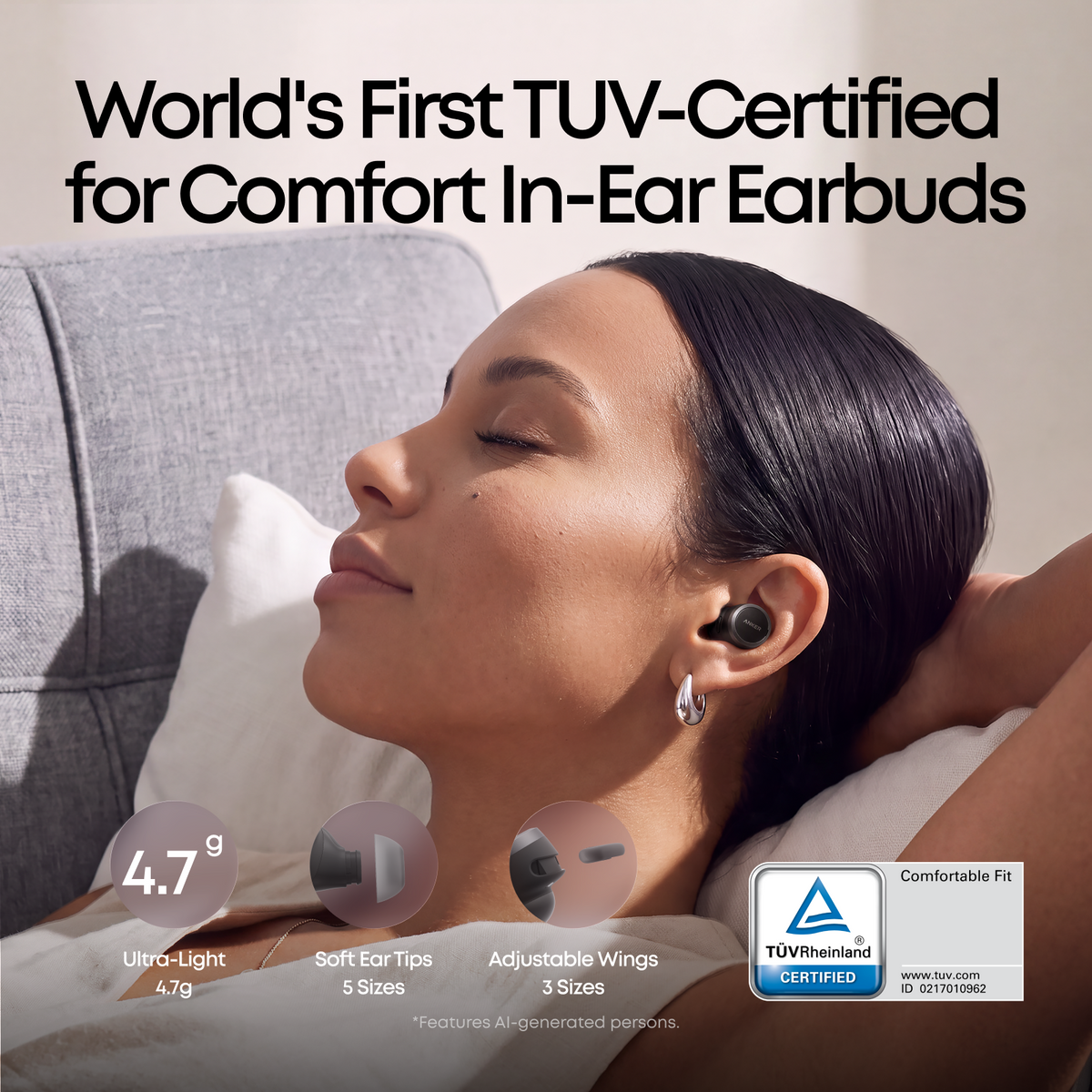 Anker soundcore Liberty Buds 2 | Certified Comfortable Wireless Earbuds for Calls