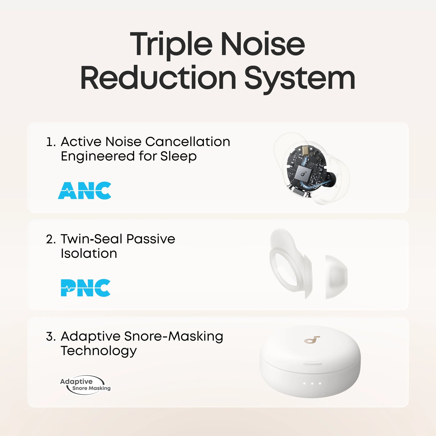 soundcore Sleep A30 Special / Sleep A30 | The World's First Sleep Earbuds with a Triple Noise Reduction System