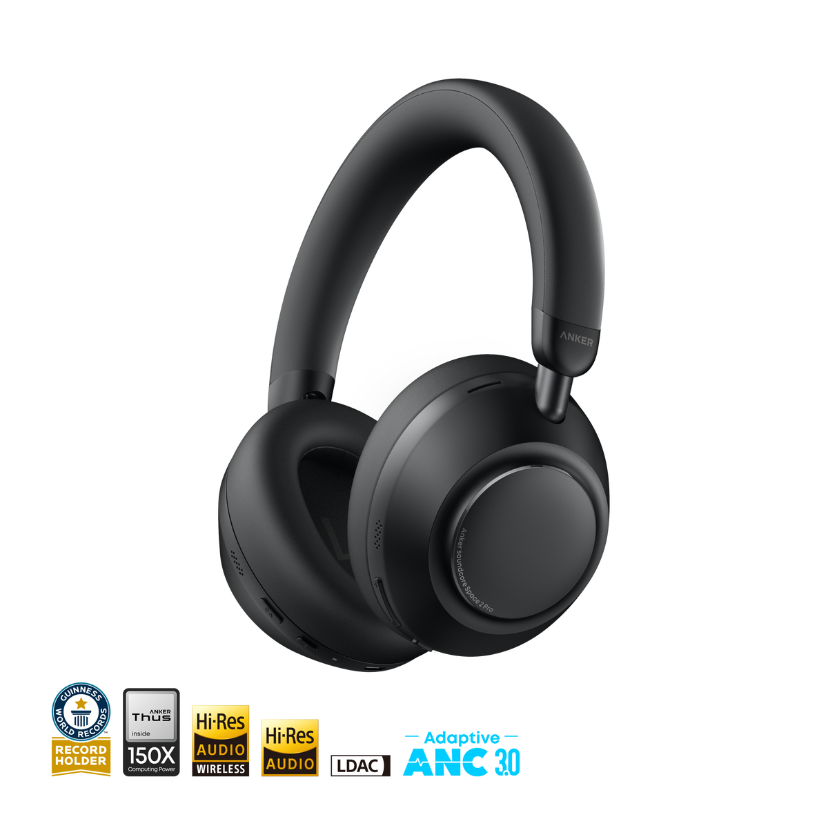 Anker soundcore Space 2 Pro | Over Ear Headphones with Thus™ AI for Clear Calls