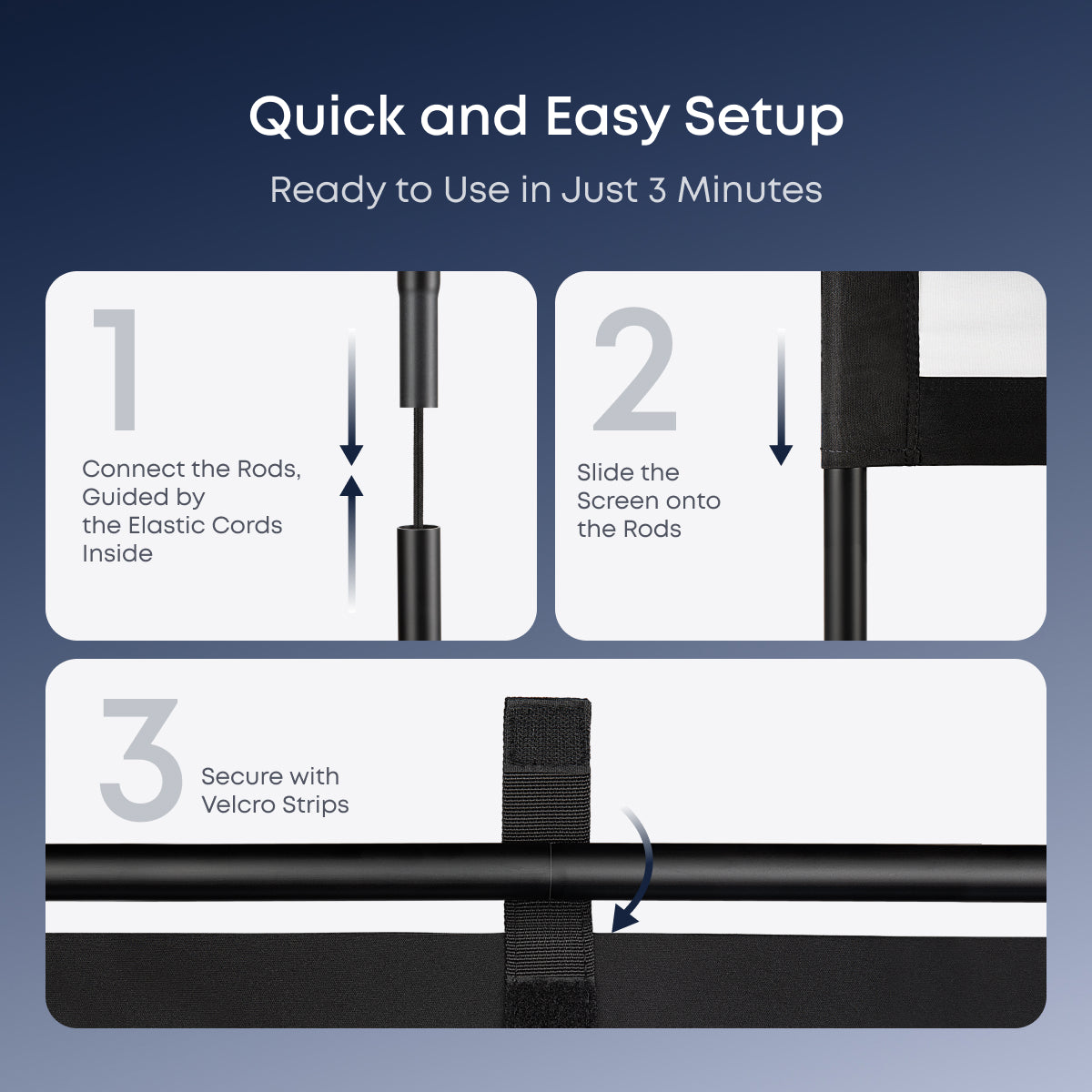 soundcore Nebula 100-Inch Home Projector Screen | Durable & Easy Setup