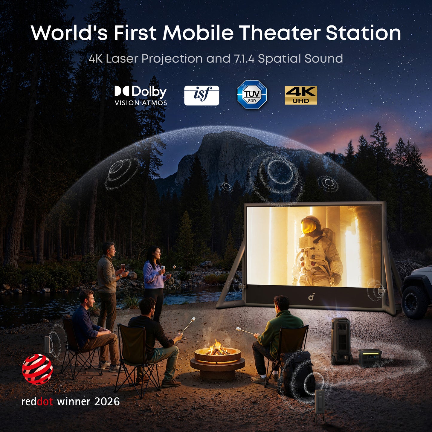 soundcore Nebula X1 Pro 4K Projector | World's First Mobile Theater Station