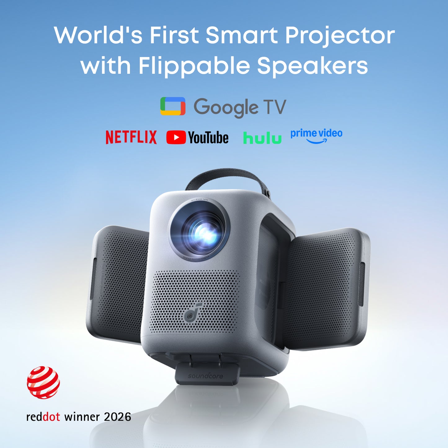 soundcore Nebula P1i | World's First Smart Portable Projector with Flippable Speakers