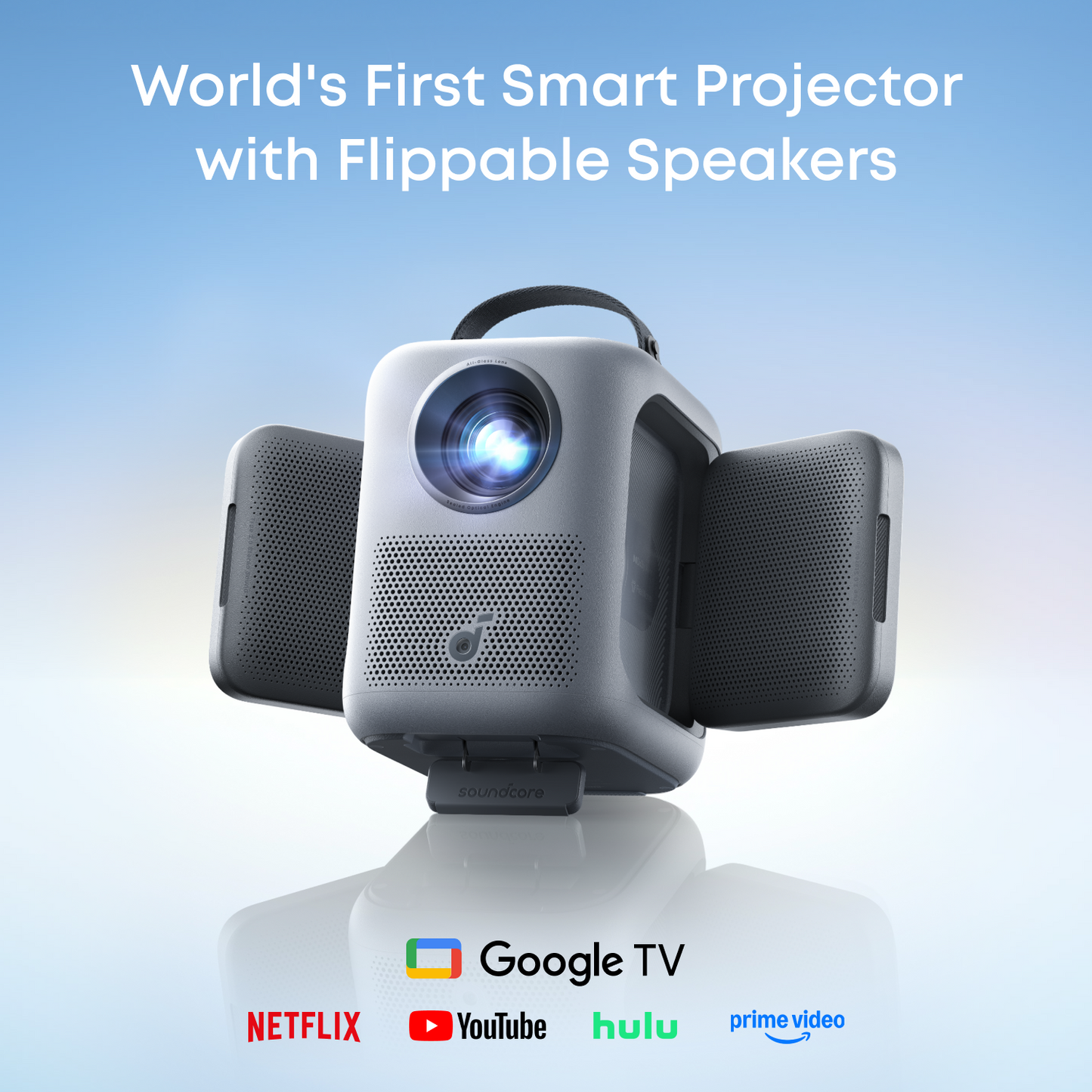 soundcore Nebula P1i | World's First Smart Portable Projector with Flippable Speakers