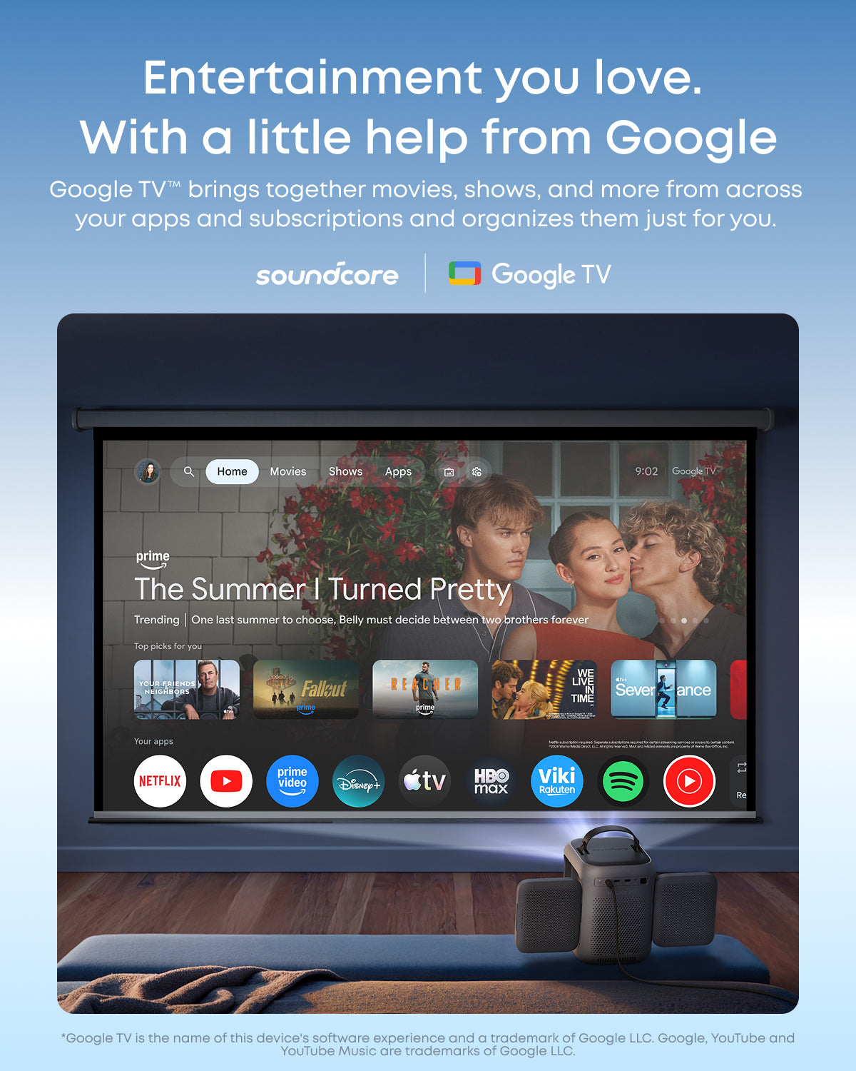 soundcore Nebula P1i | World's First Smart Portable Projector with Flippable Speakers