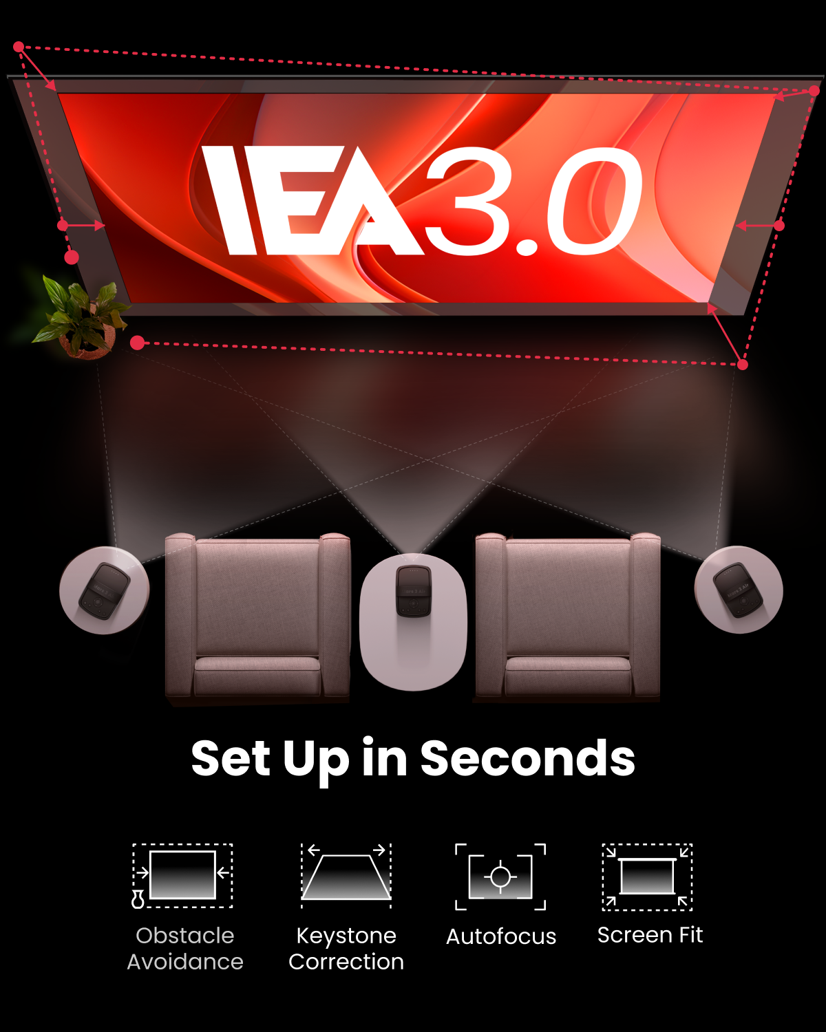 soundcore Nebula Mars 3 Air | Portable Google TV Projector