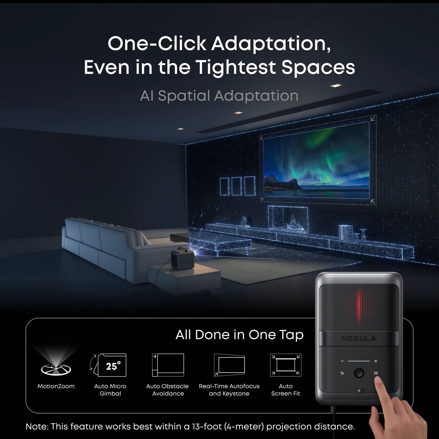 Nebula X1 | $75/First Month—4K Triple Laser Projector with Micro Gimbal