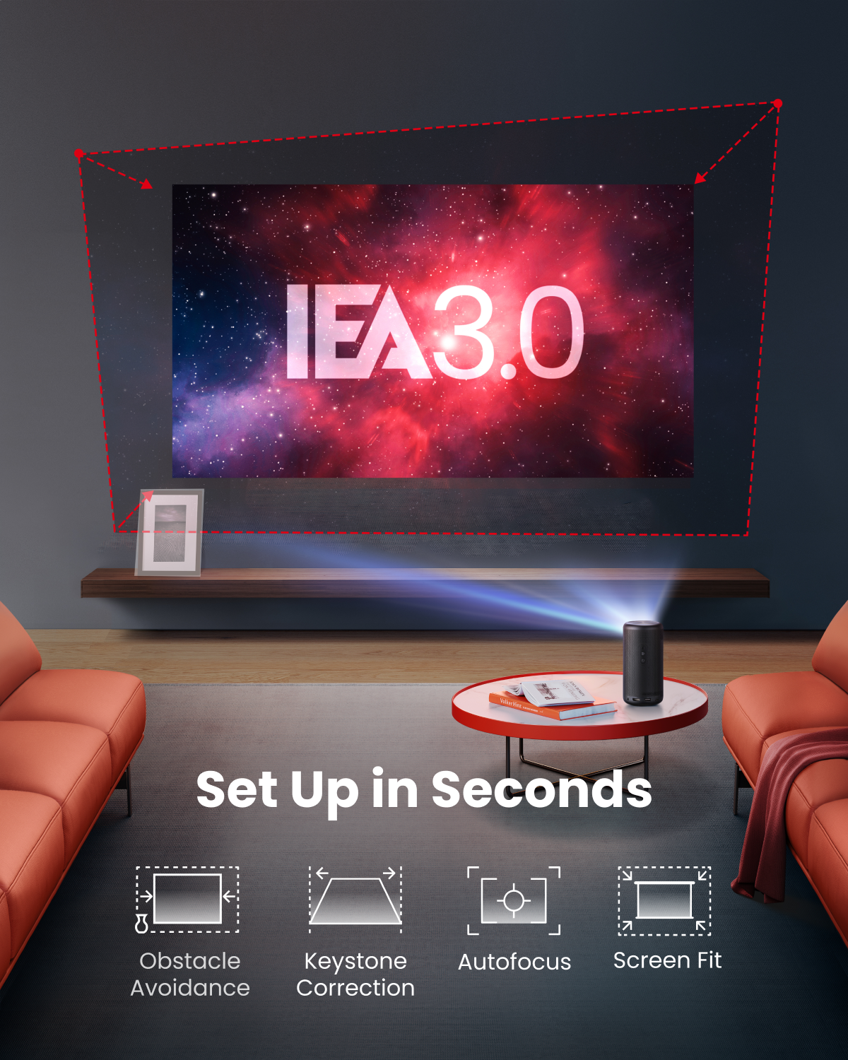 soundcore Nebula Capsule 3 (New) | 1080p Mini Google TV Projector