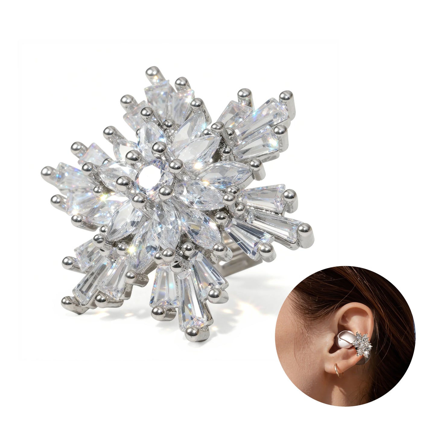 Stylish Snowflake Accessory | Exclusive Design for soundcore AeroClip