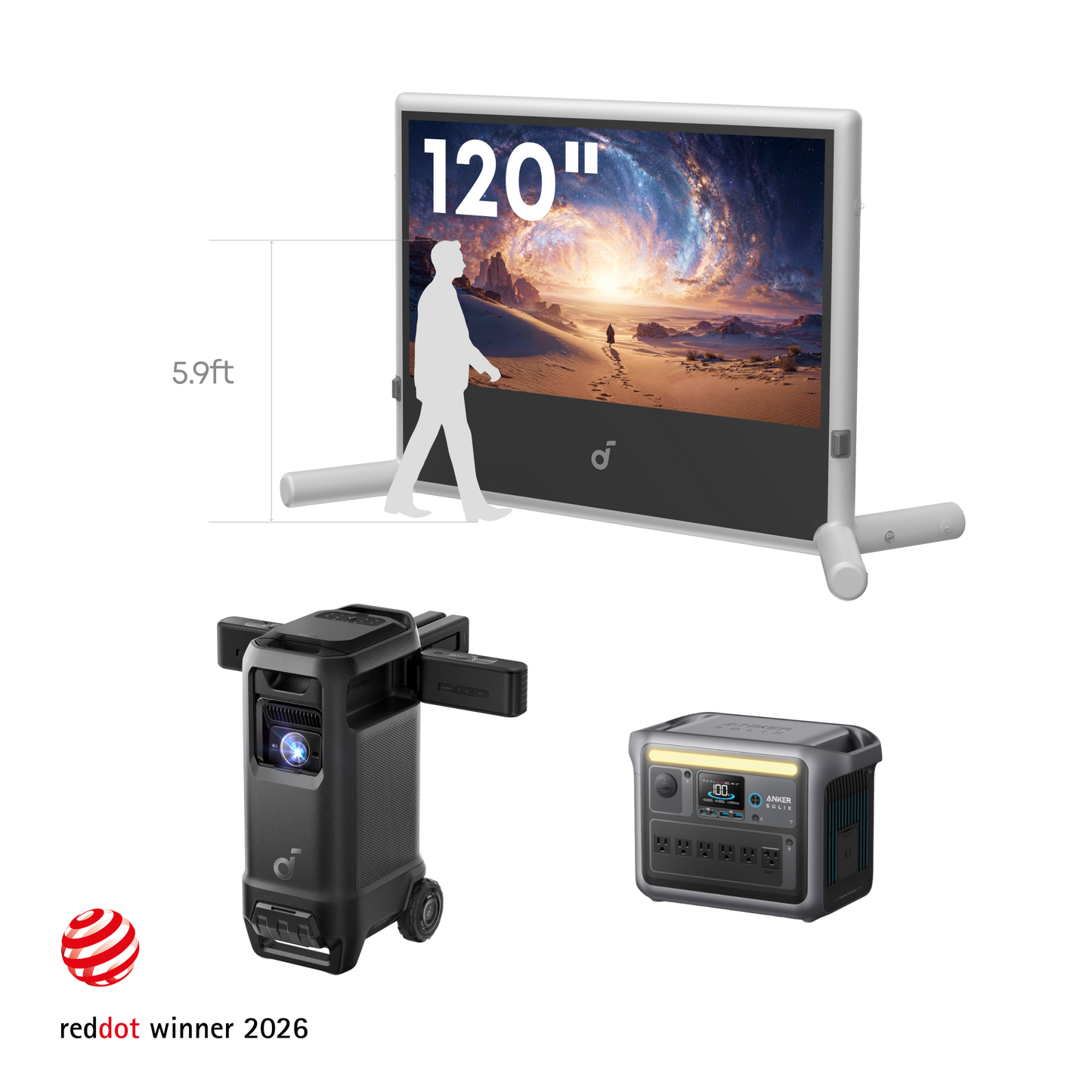 soundcore Nebula X1 Pro 4K Projector | World's First Mobile Theater Station