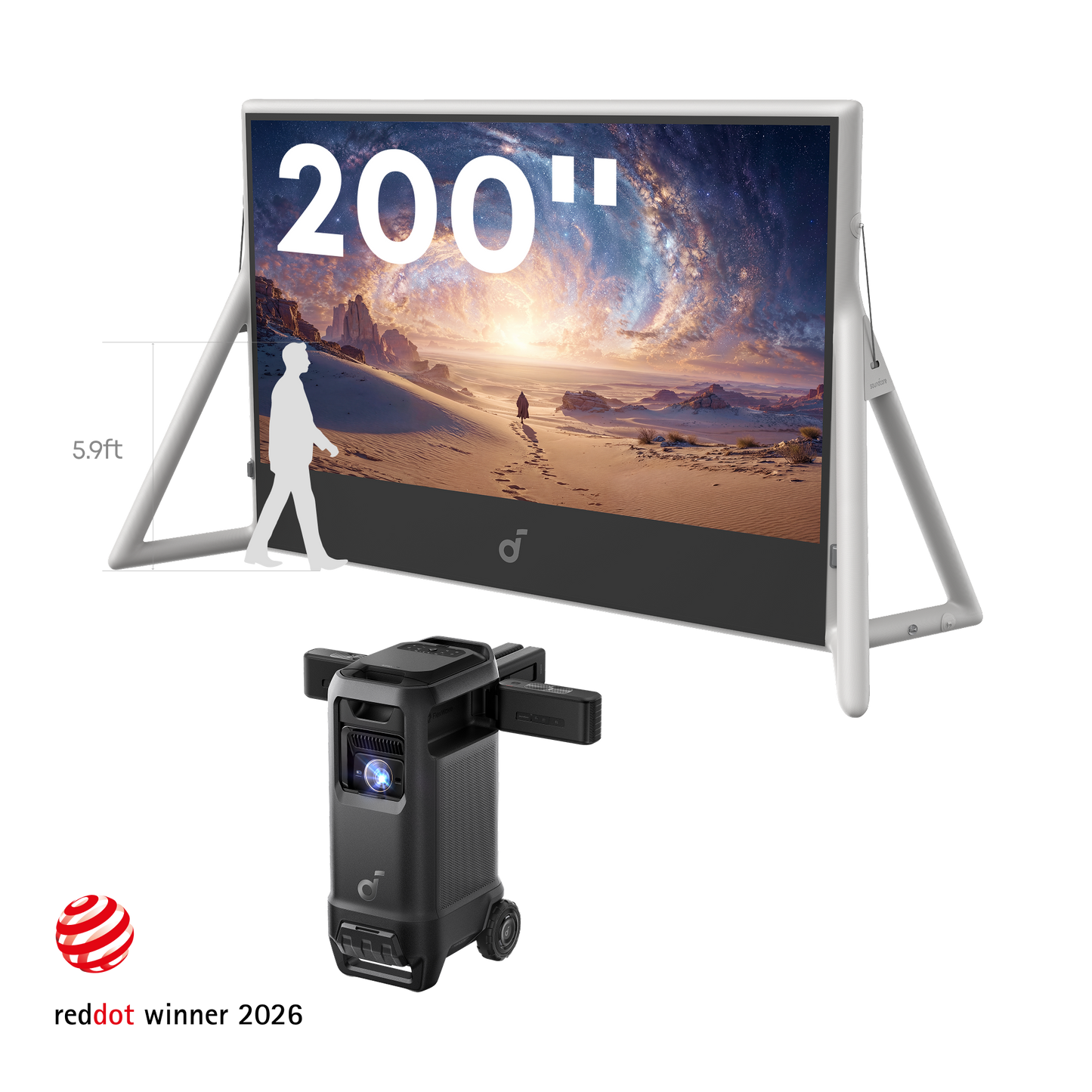 soundcore Nebula X1 Pro + 200-Inch Inflatable Screen Bundle