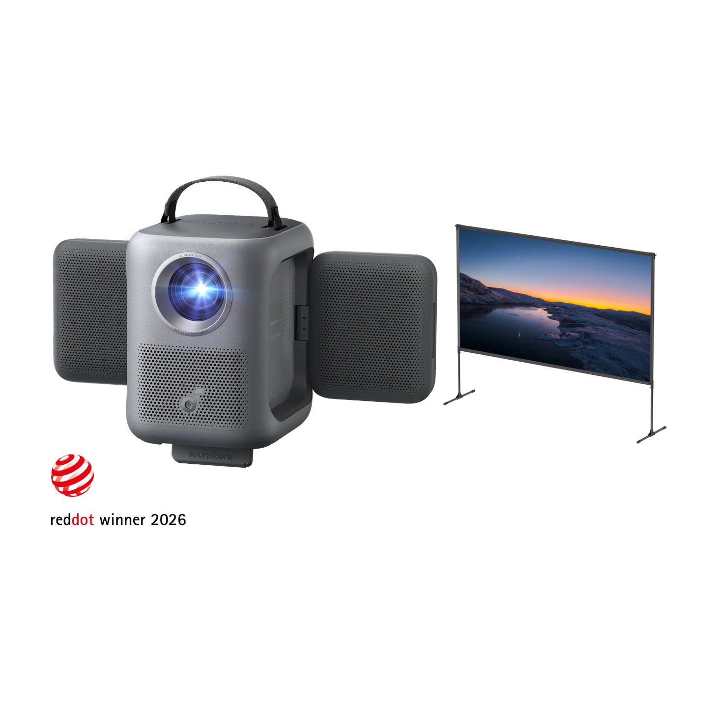 soundcore Nebula P1i | World's First Smart Portable Projector with Flippable Speakers