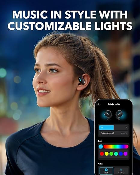 soundcore earbuds with customizable lights for stylish music