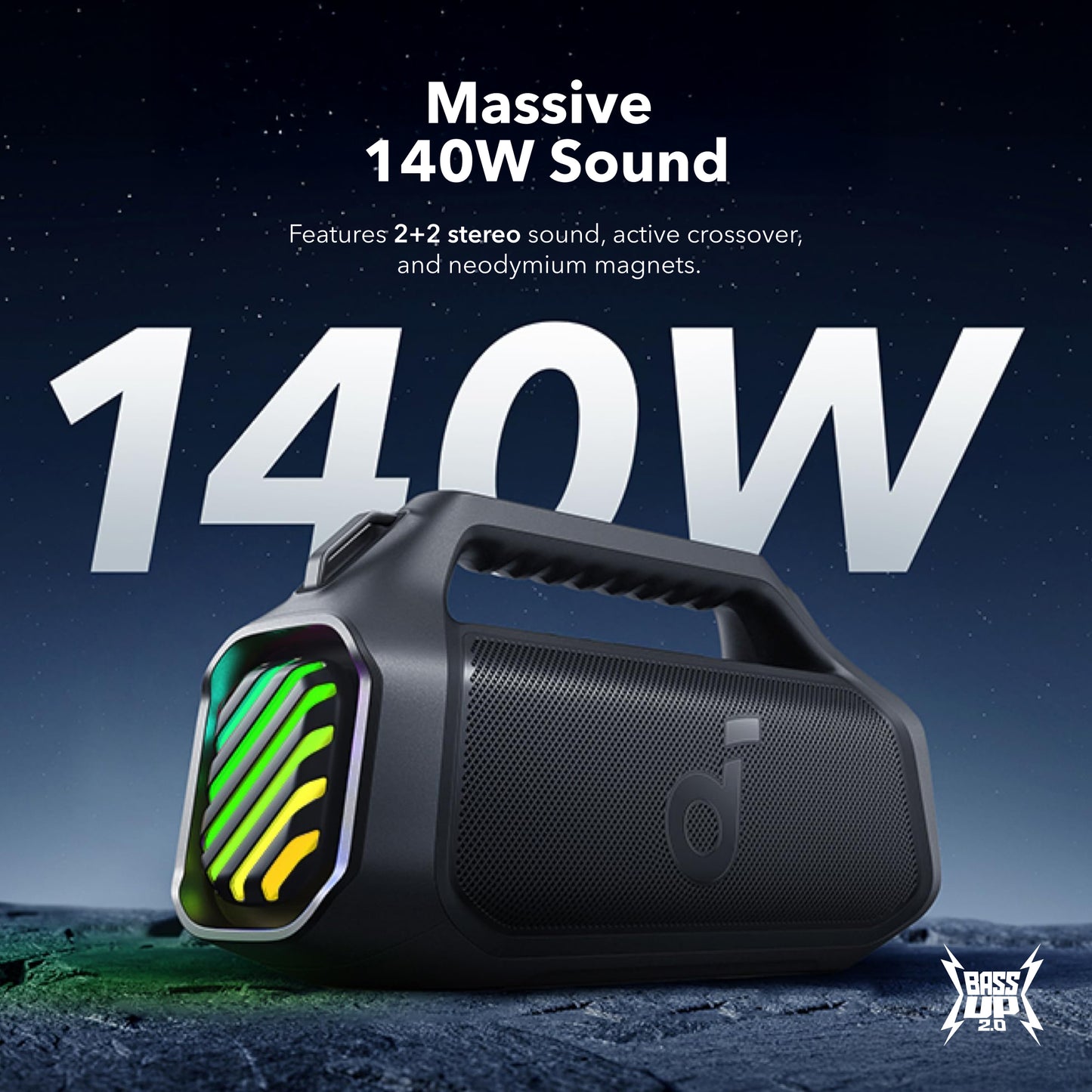 soundcore Boom 2 Plus | Powerful Outdoor Bass Bluetooth Speaker