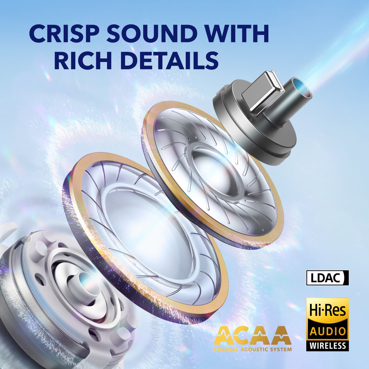 soundcore earbuds driver with LDAC and Hi-Res audio features