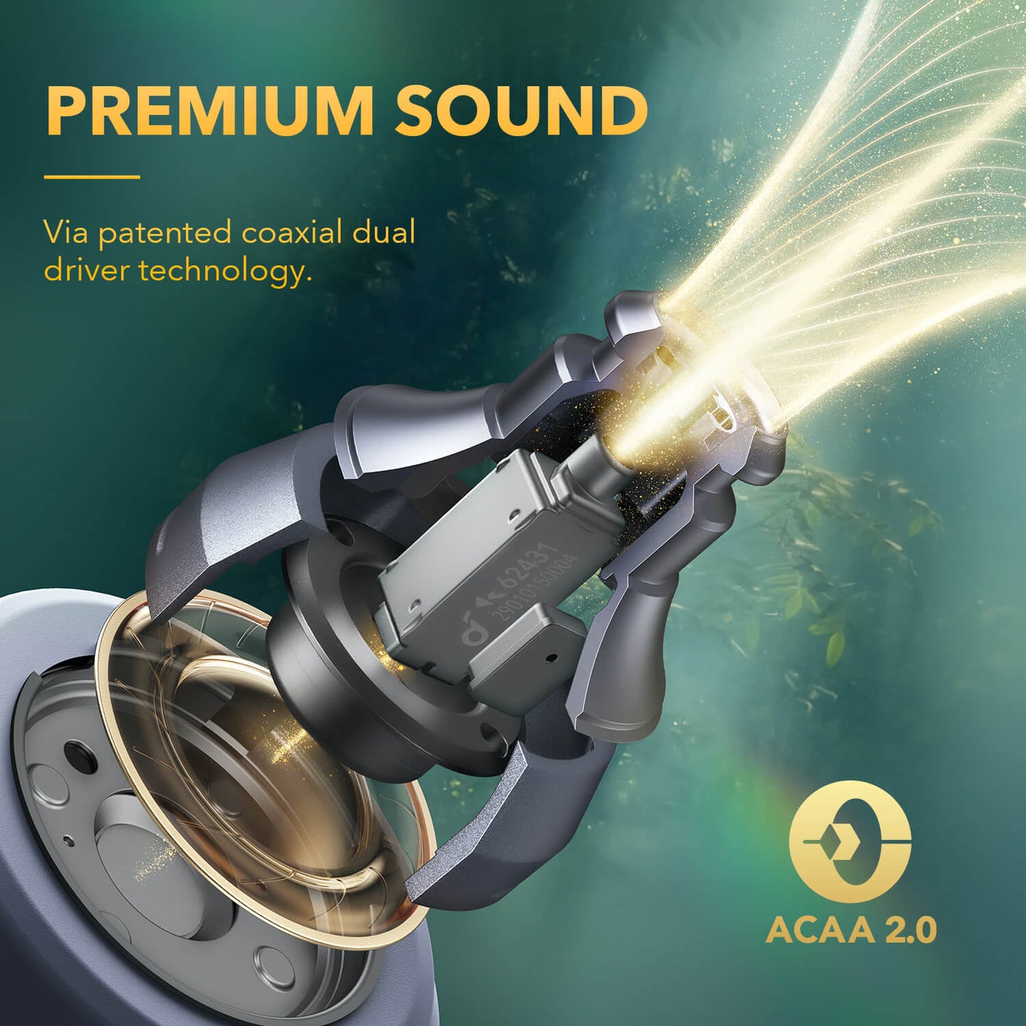 soundcore ACAA 2.0 dual driver technology for premium sound