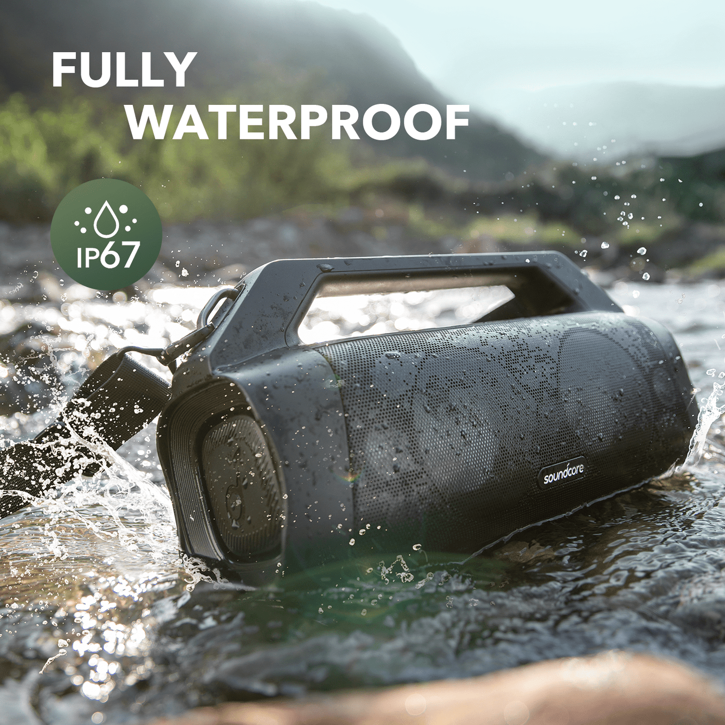 soundcore speaker with IP67 waterproof for outdoor use