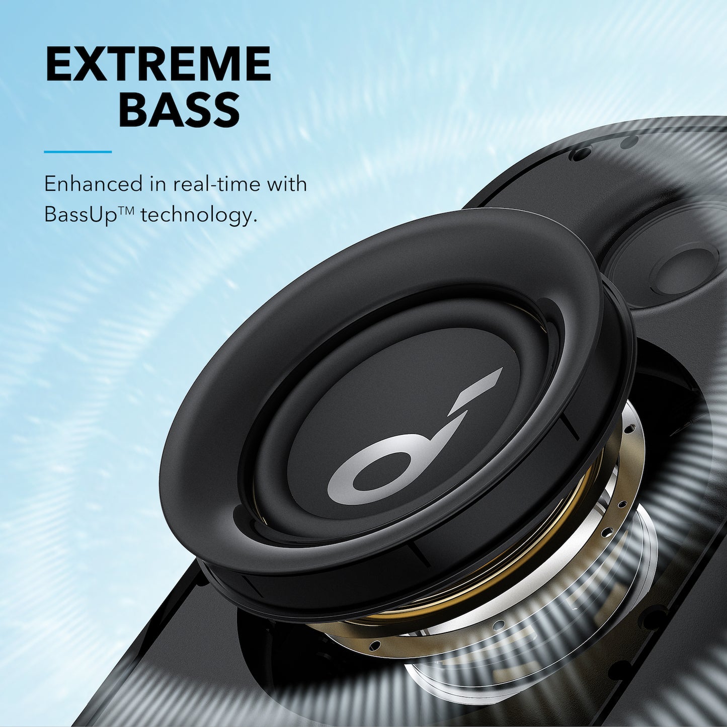 soundcore speaker with BassUp technology for extreme bass