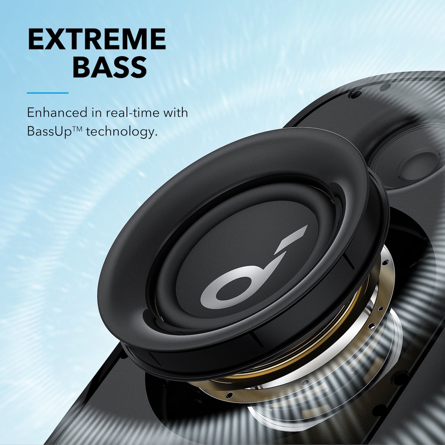 soundcore speaker with BassUp technology for extreme bass