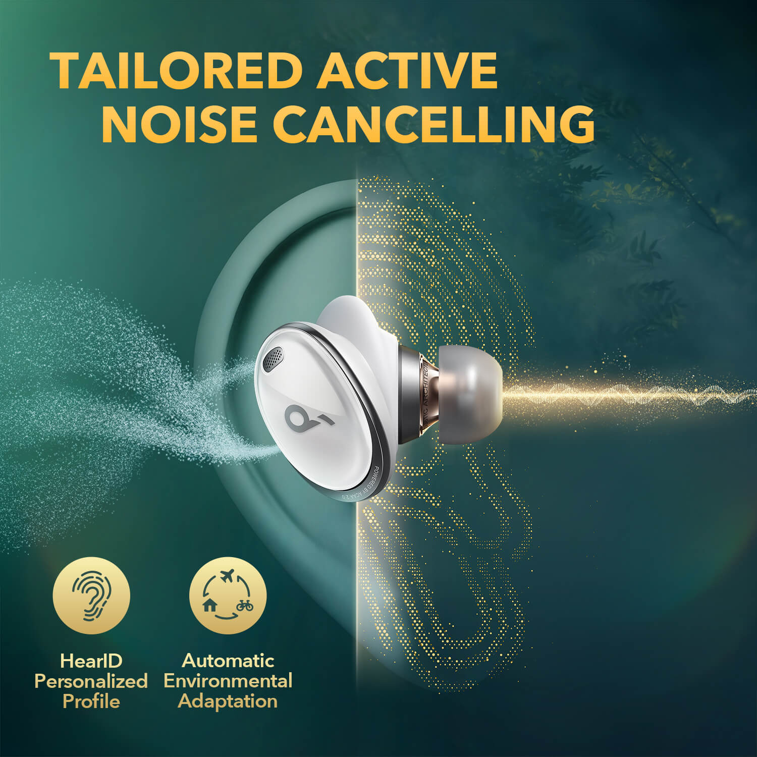 soundcore earbuds with HearID and noise cancelling
