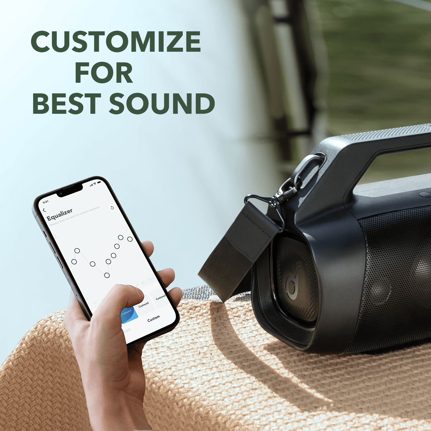 soundcore speaker with customizable sound for best audio